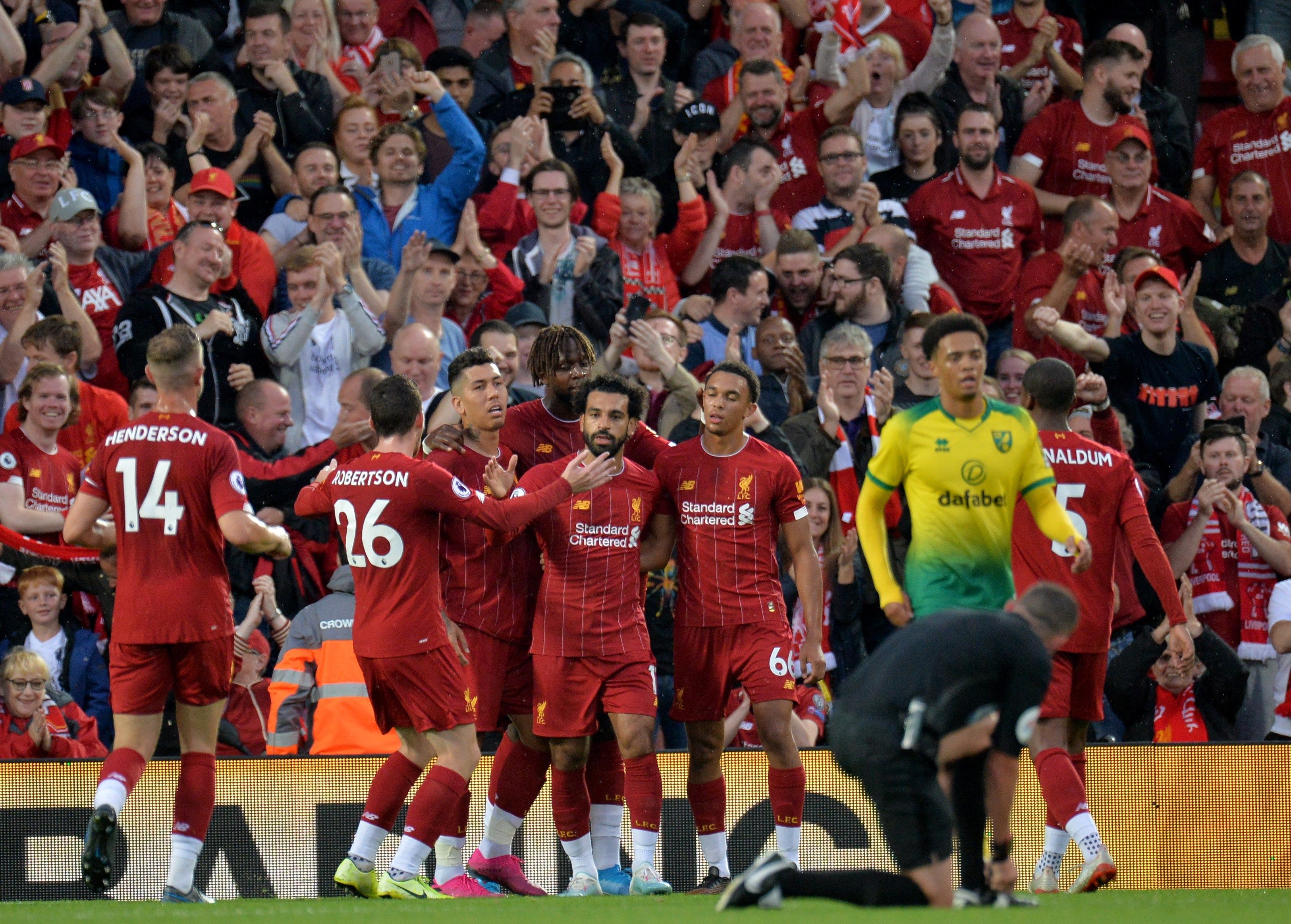 El Liverpool tuvo un inicio soñado gracias a la goleada que le propinó al Norwich City. (Foto Prensa Libre: EFE).