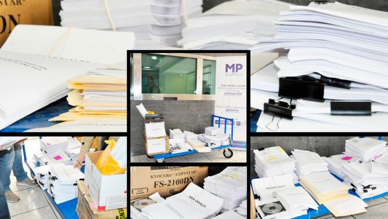 La Cicig entregó los primeros documentos al MP para que continúe con las investigaciones (Foto Prensa Libre: Cortesía Cicig) 