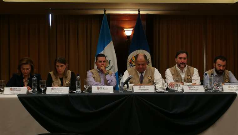 La Misión de Observación Electoral de la OEA entrega su informe preliminar. (Foto Prensa Libre: Manuel Herández)