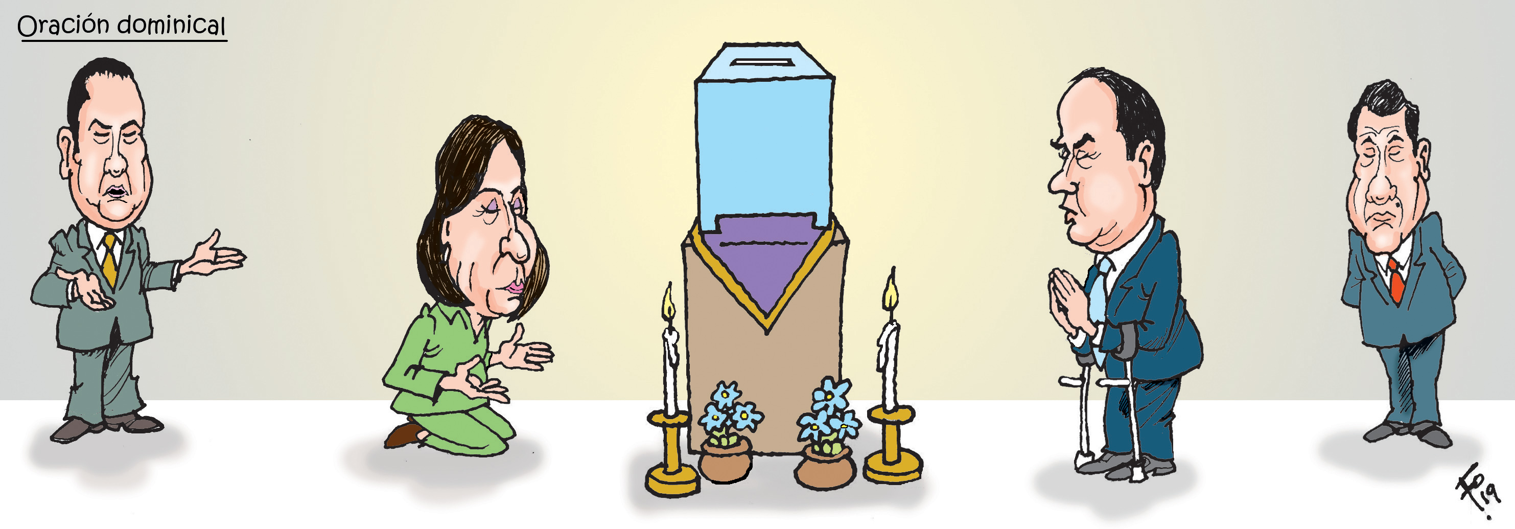 Personajes: Carlos Raúl Morales, Sandra Torres, Alejandro Giammattei y Guillermo Castillo.