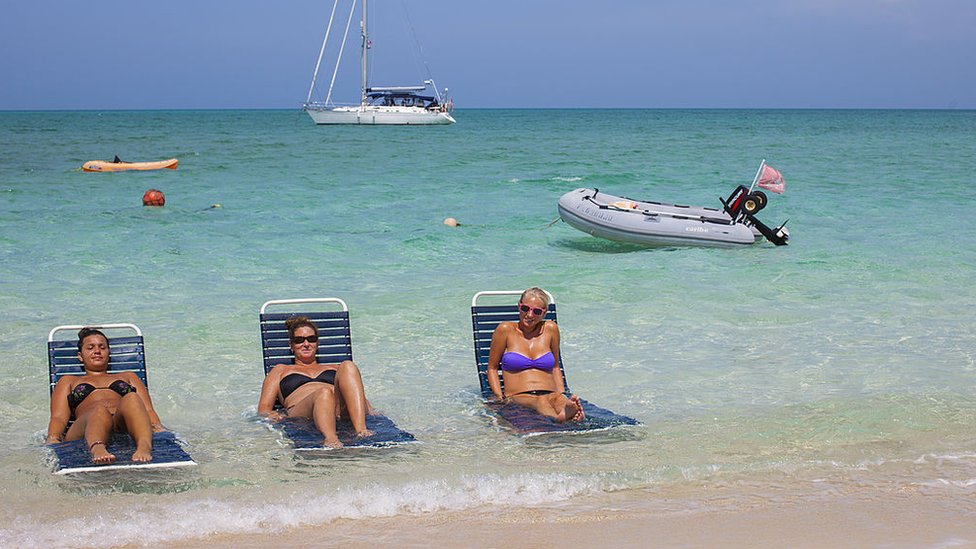 La mayoría de los turistas que llega a Bahamas es estadounidense. Foto:Getty Images