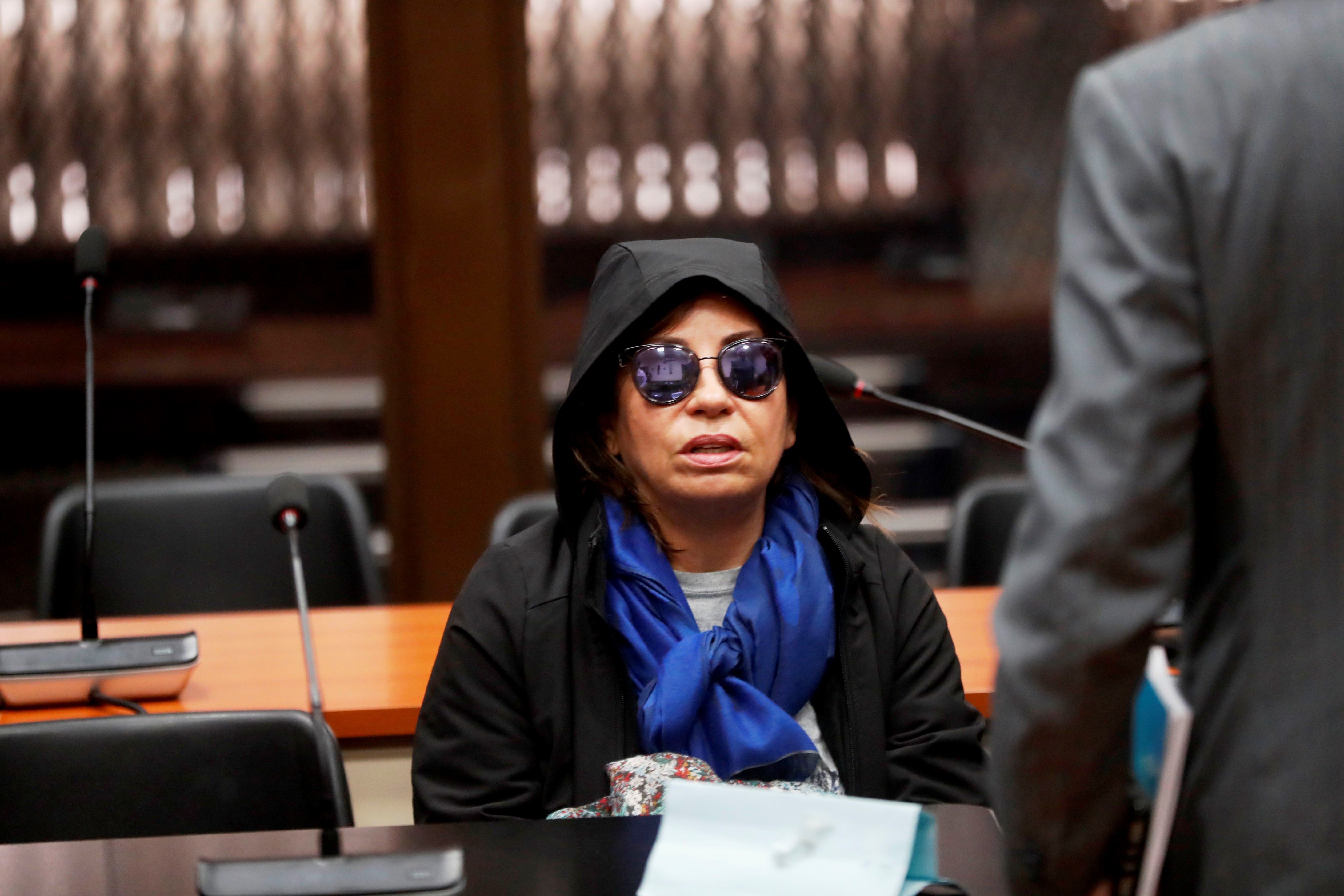 Sandra Torres, durante la audiencia para que conociera el motivo de su detención. (Foto Prensa Libre:  Hemeroteca PL)