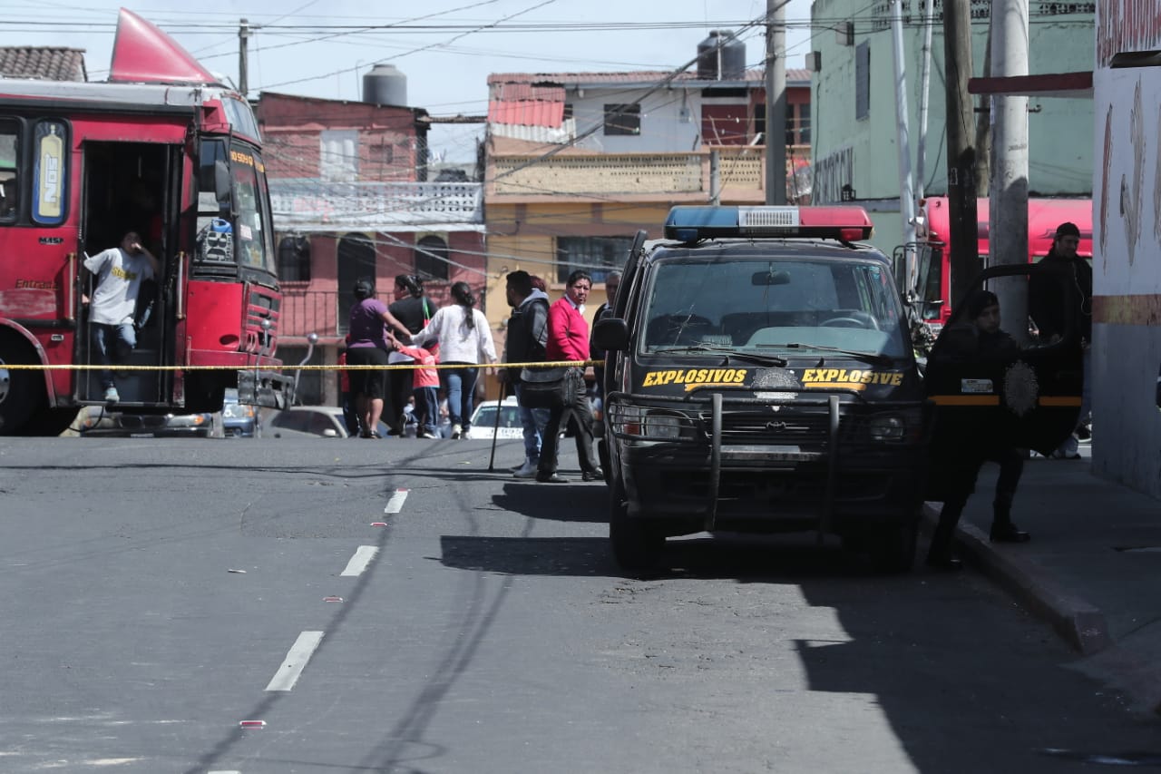 PNC acordona el área donde ocurrió la explosión el 21 de enero de 2019 (Foto Prensa Libre: Hemeroteca)
