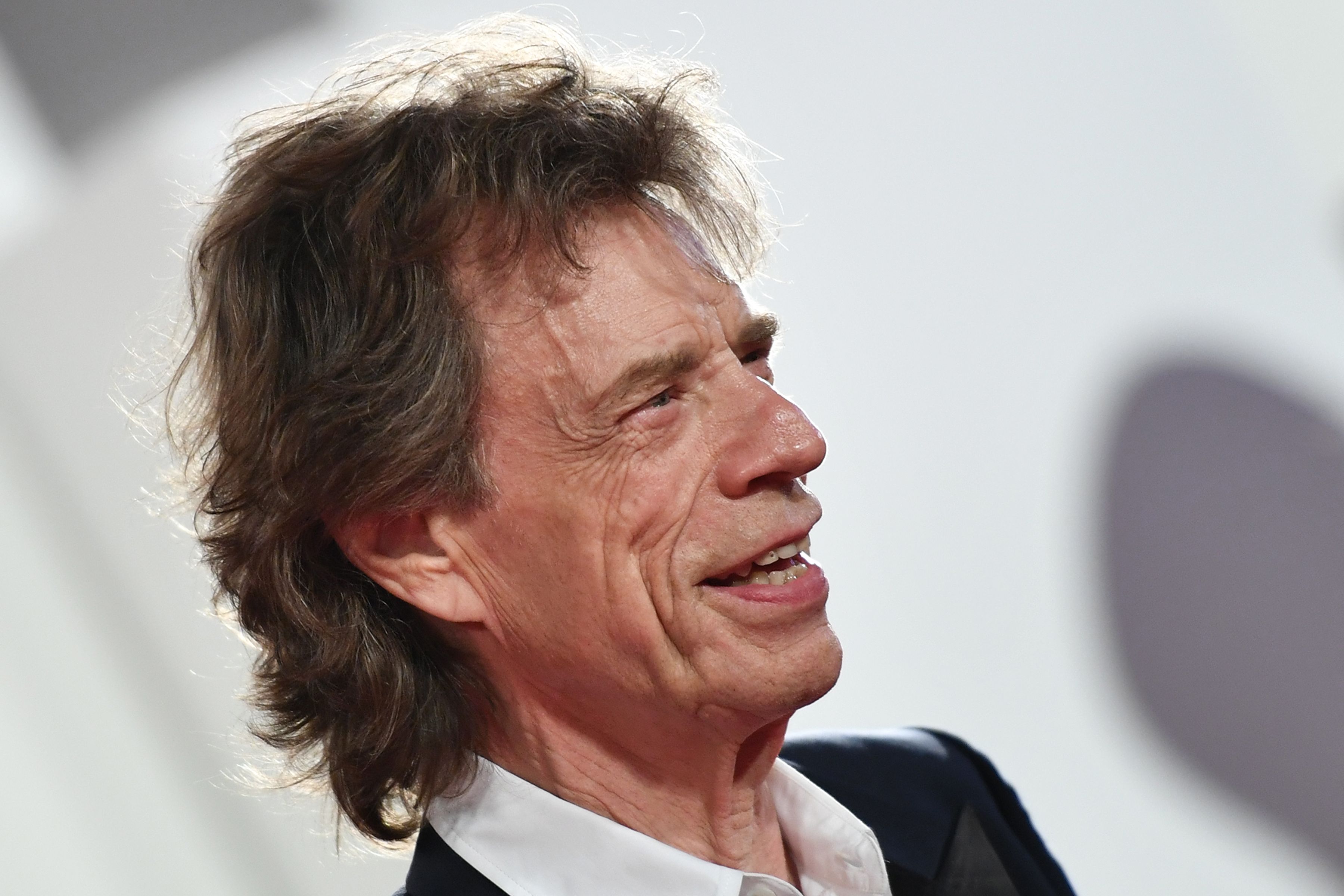 Mick Jagger cuando asistió al Festival Internacional de Cine de Venecia en 2019. Foto Prensa Libre: AFP