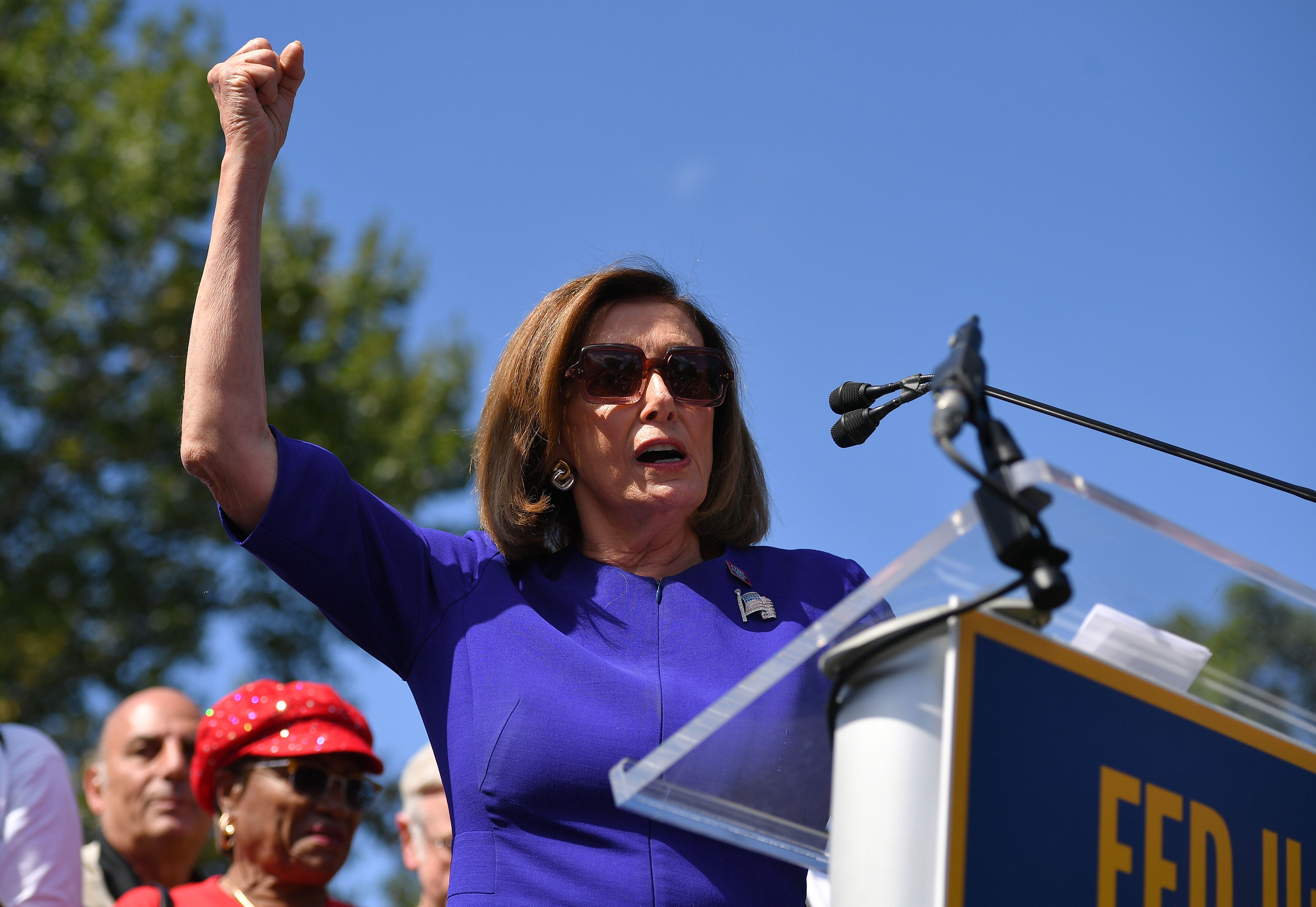 La presidenta de la Cámara Baja, la demócrata Nancy Pelosi. (Foto Prensa Libre: AFP)