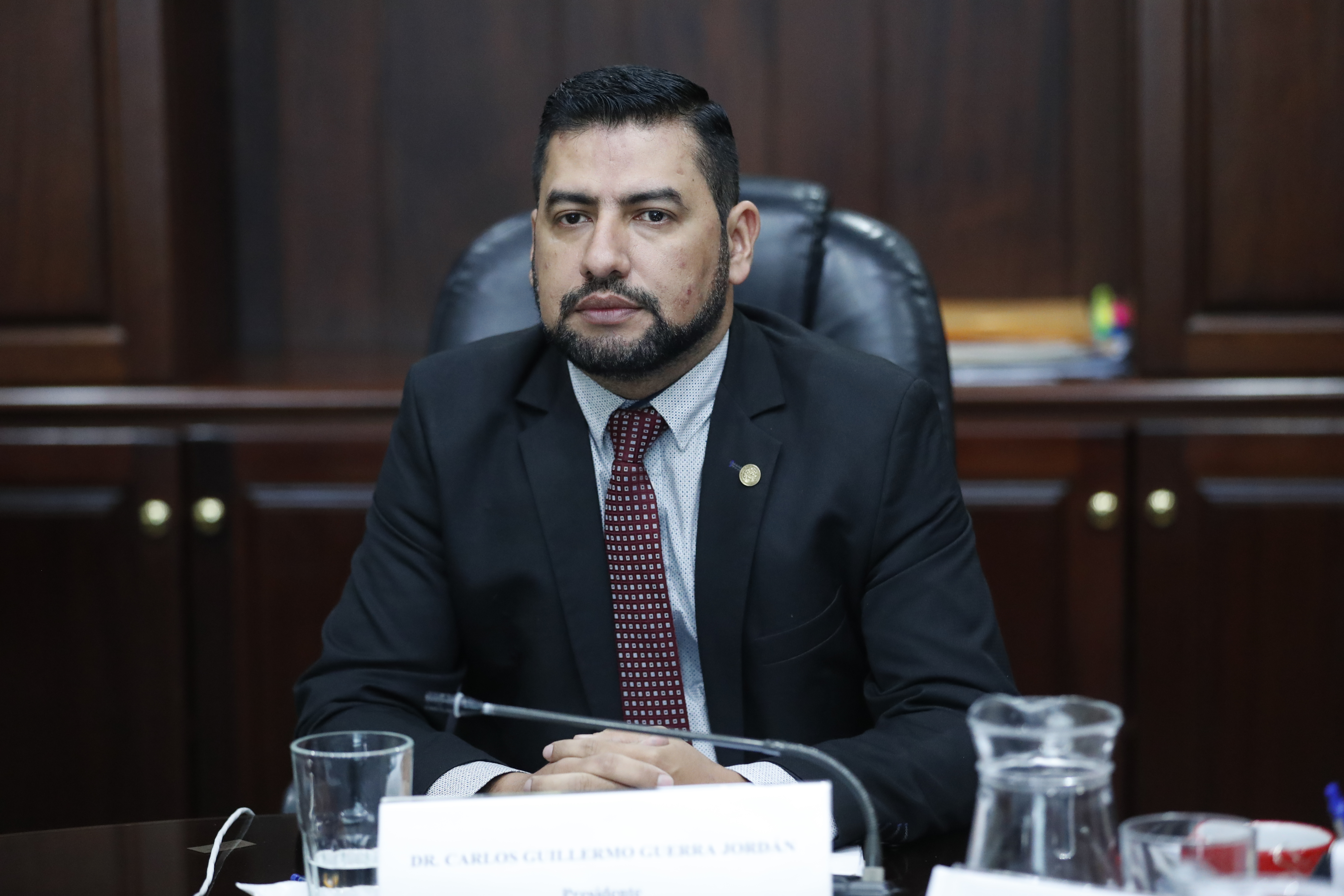 Carlos Guerra, Presidente del Consejo de la Carrera Judicial en declaraciones a Prensa Libre. (Foto Prensa Libre: Esbin García).