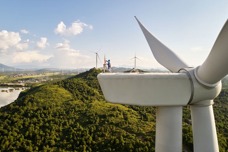 Ubicado en el condado de Dao en Hunan, China, el parque eólico Concord Jing Tang produce 48 megavatios de energía limpia. (Foto Prensa Libre: Apple)