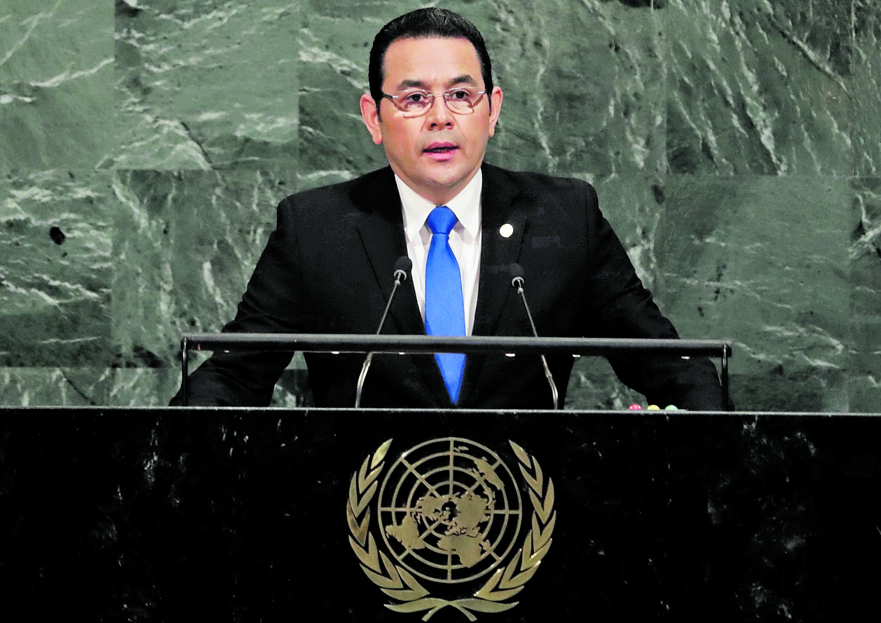 El presidente, Jimmy Morales, se dirigirá a la Asamblea General de las Naciones Unidas esta semana. (Prensa Libre: Hemeroteca PL)