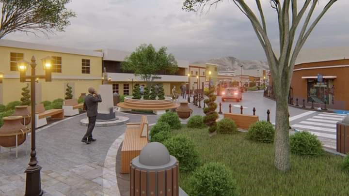 El proyecto piloto contempla la construcción de rampas y jardines en la segunda calle de la zona 1 de Huehuetenango. (Foto Prensa Libre: Mike Castillo)