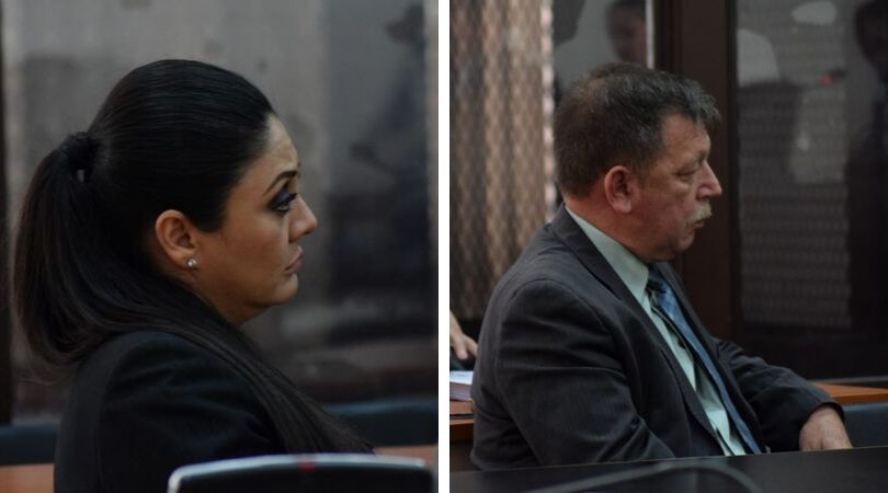 Clara Mariel Carvallo y Manuel Francisco Sosa fueron condenados por el caso Agua Mágica. (Foto Prensa Libre: Claudia Martínez)