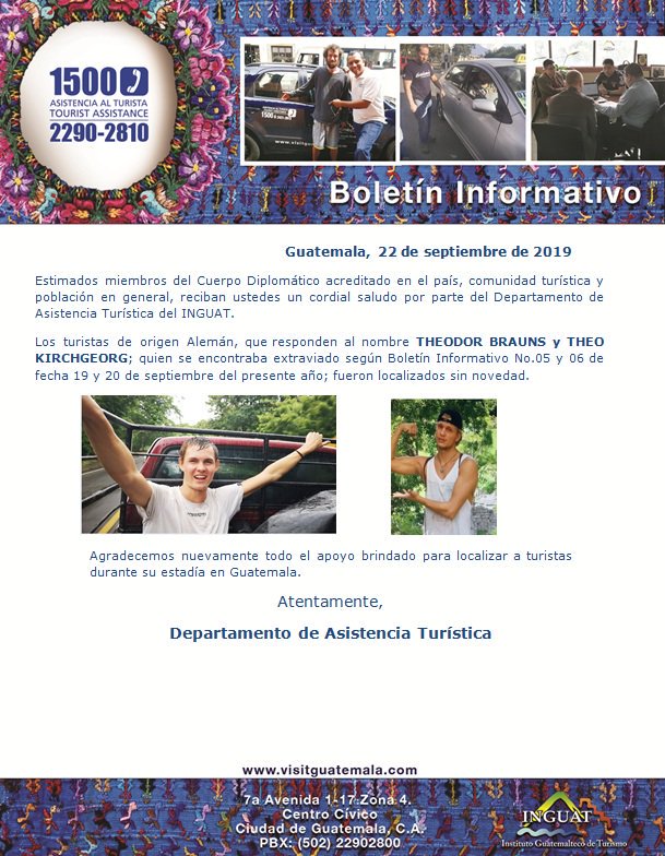 Localizan turistas alemanes