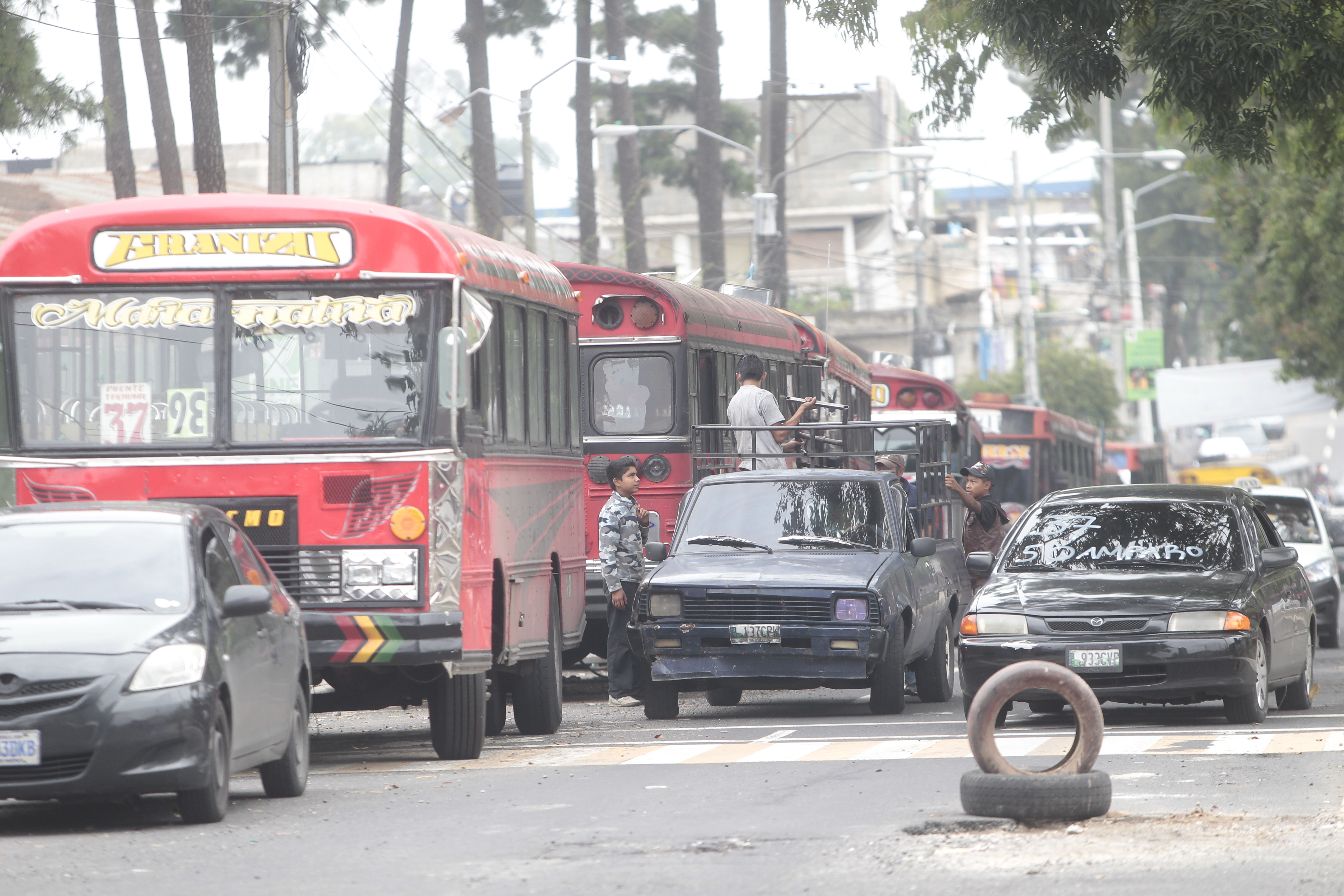 Los buses de la ruta 37 son los más asaltados, según la PDH. (Prensa Libre: Hemeroteca PL)