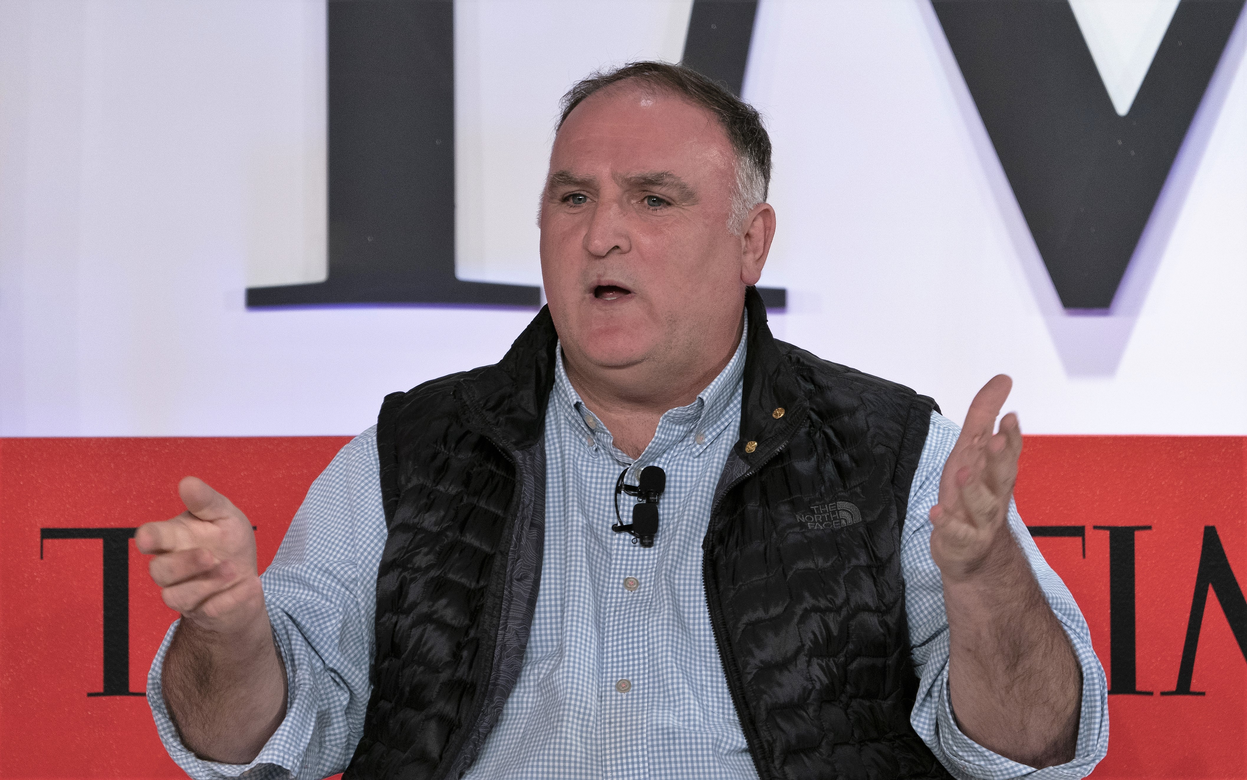 Chef Jose Andres durante el Time 100 Summit en Nueva York, 2019. (Foto Prensa Libre: AFP)