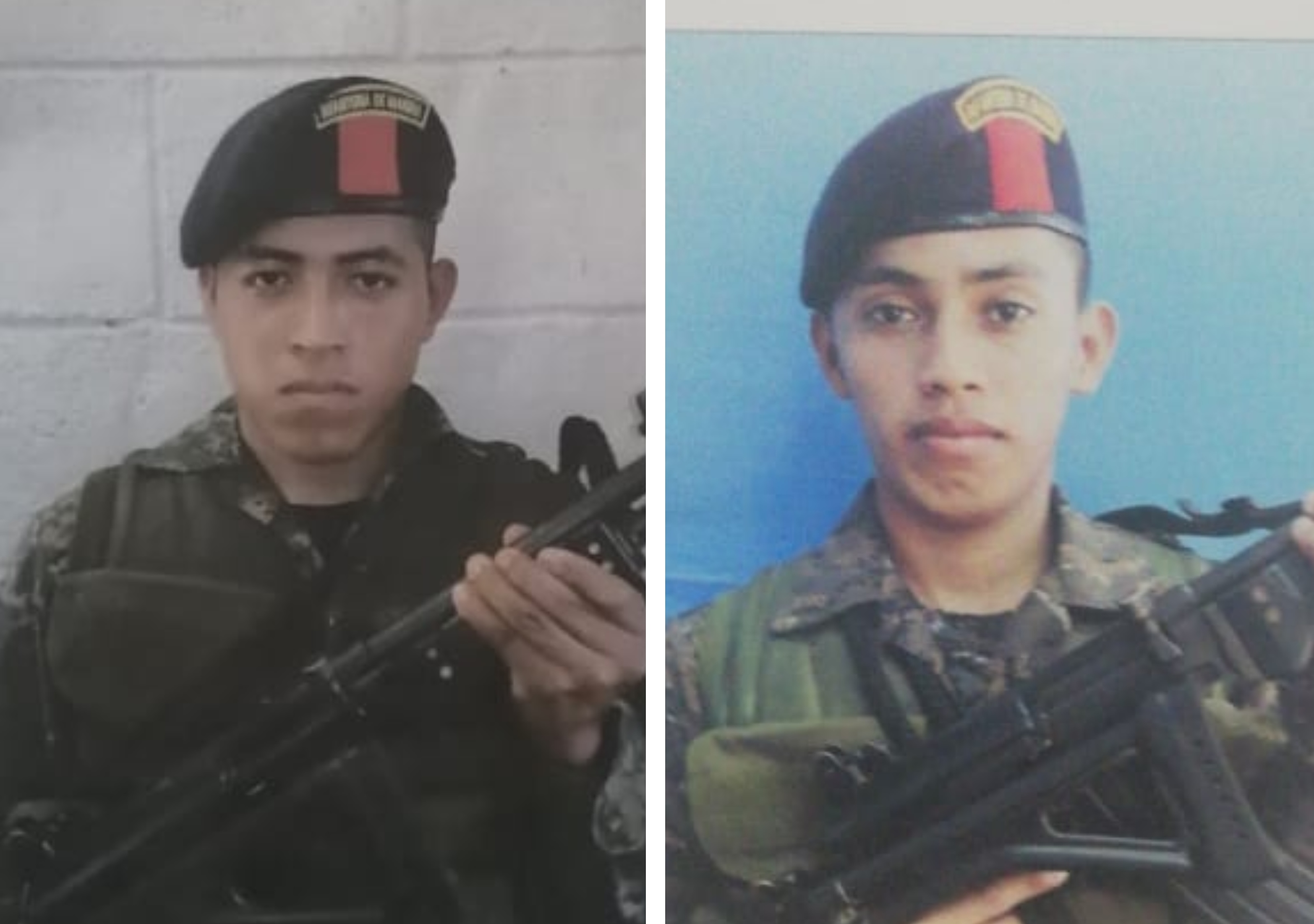 Anselmo Reginaldo Xolp Pop y Édgar Domingo Caal Caal. (Foto Prensa Libre: Ejército de Guatemala)