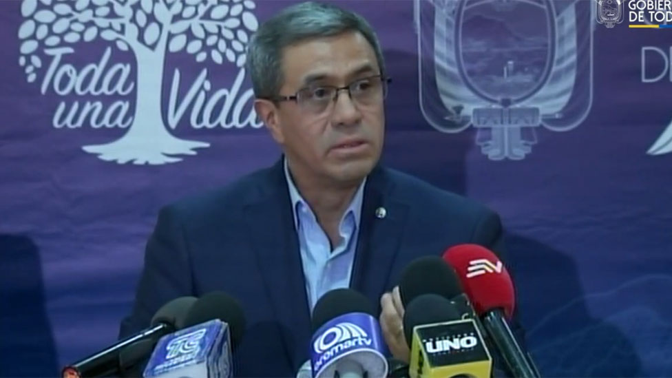 El secretario general de la presidencia, José Augusto Briones, presentó una serie de propuestas para volver a la paz en el país. Foto: Presidencia de Ecuador