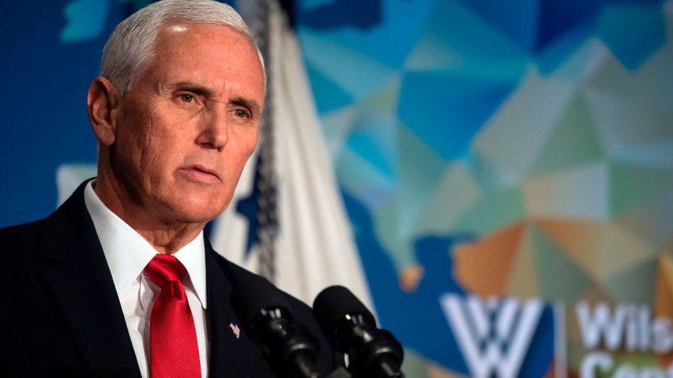 El vicepresidente Mike Pence cuestionó a la NBA y a Nike por no criticar a China y sus políticas. (Foto Prensa Libre:Getty Images)