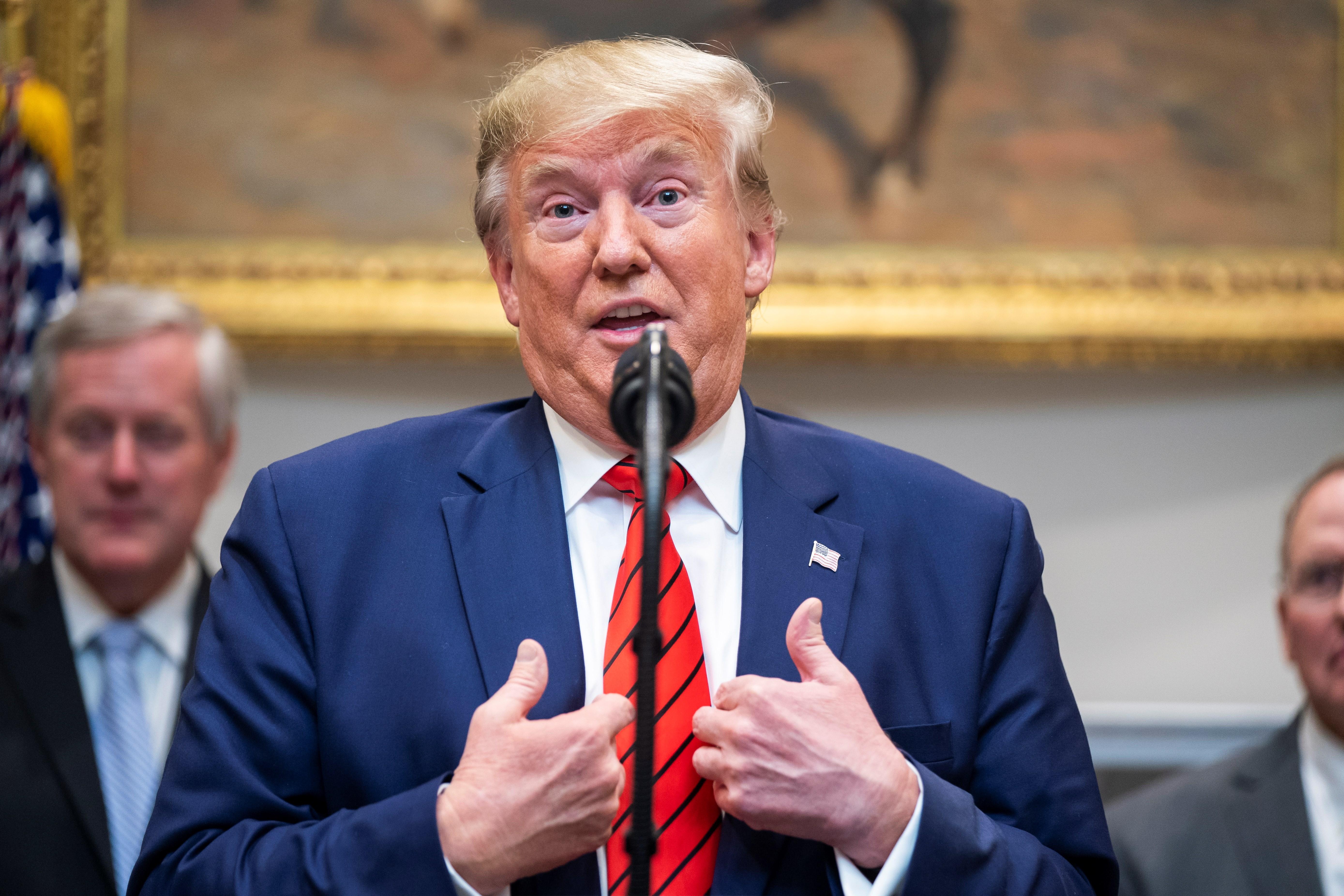 El presidente de Estados Unidos, Donald Trump, habló ante los medios sobre su investigación de destitución, así como sobre el traslado de Turquía a Siria. (Foto Presa Libre: EFE)