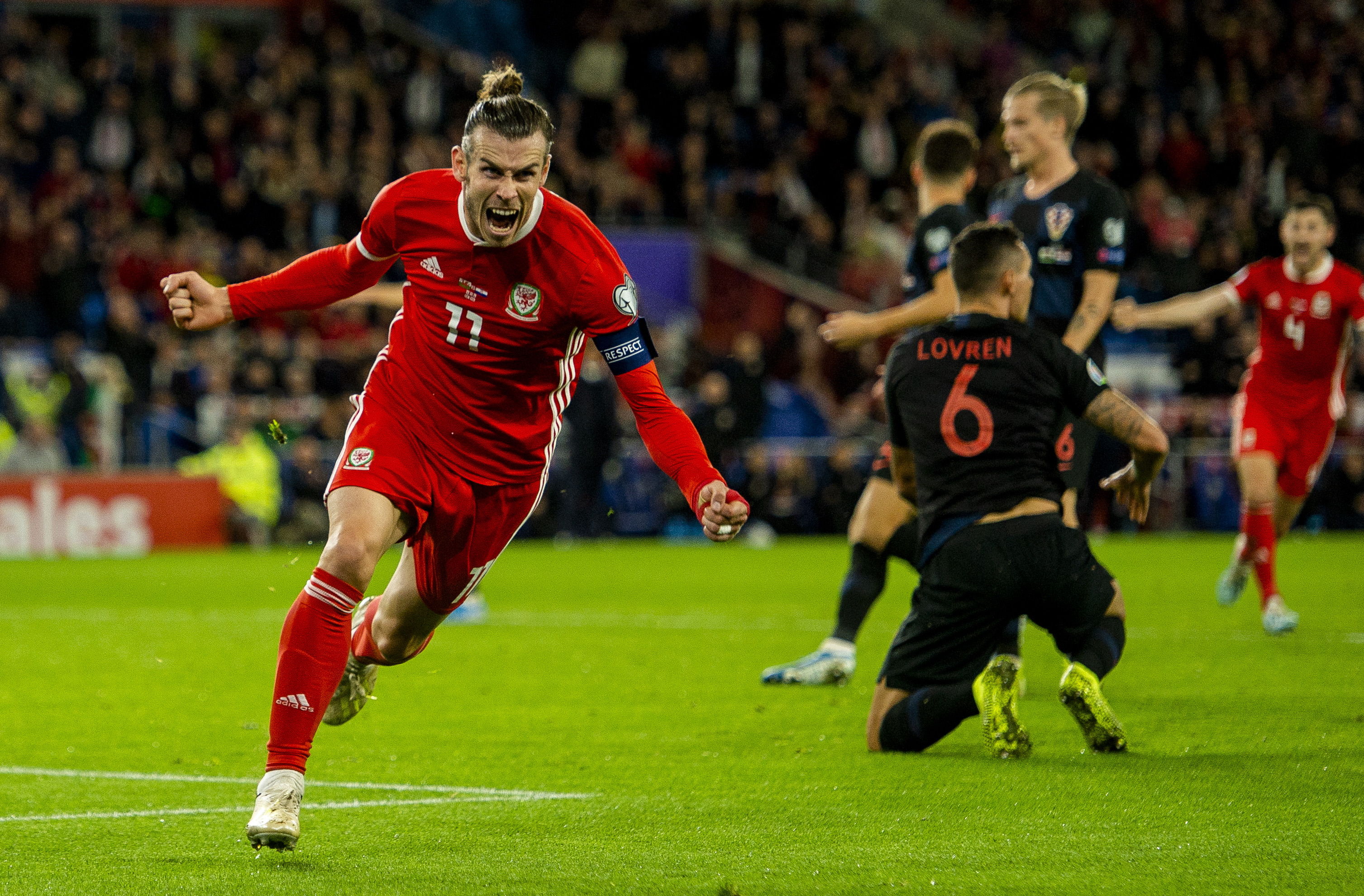  Gareth Bale con la selección de Gales, camino a la Eurocopa 2020. (Foto Prensa Libre: AFP)