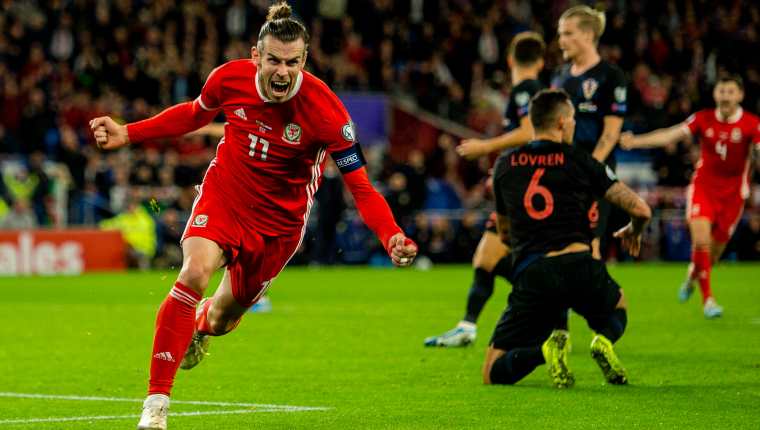  Gareth Bale con la selección de Gales, camino a la Eurocopa 2020. (Foto Prensa Libre: AFP)