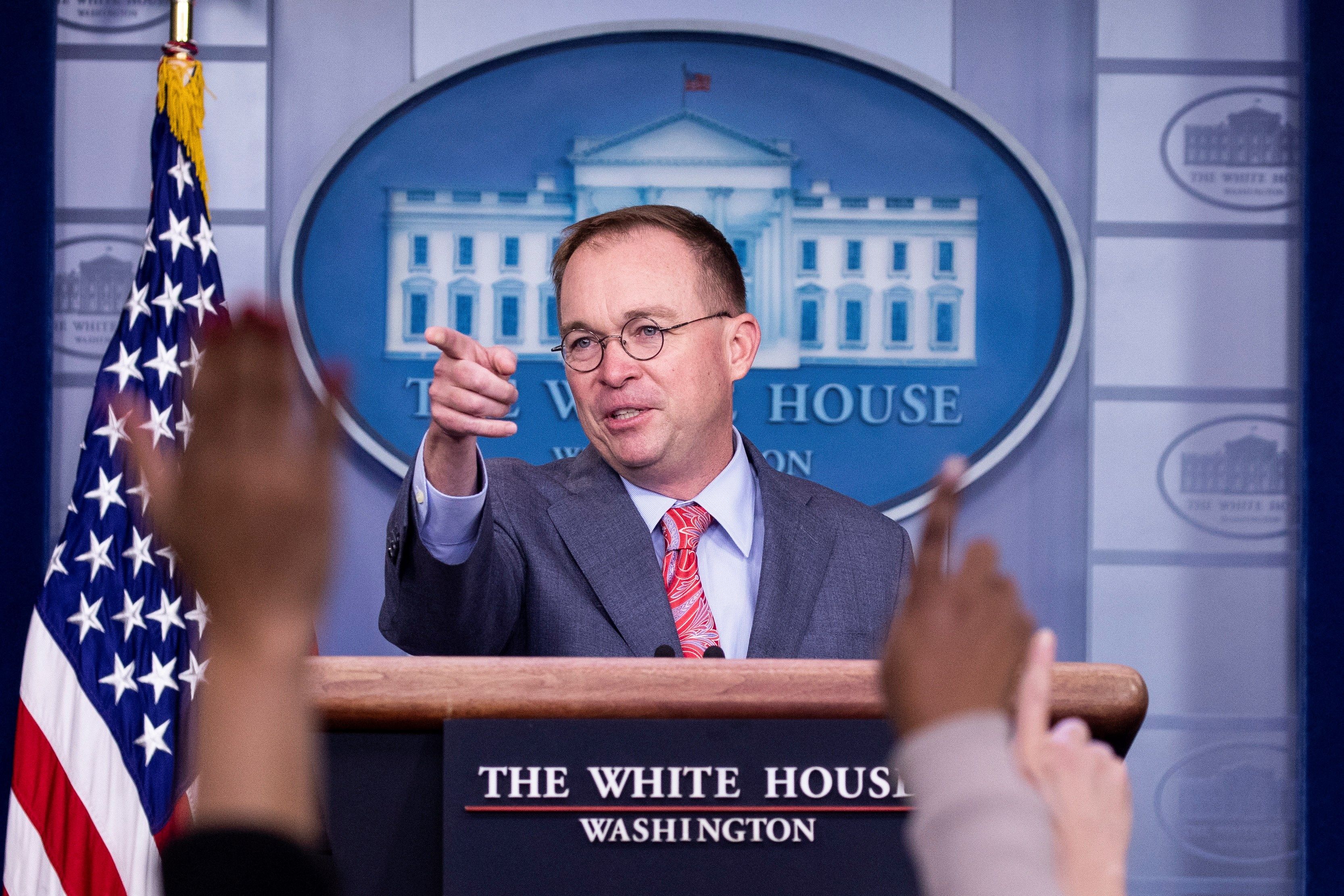 Mick Mulvaney, jefe de gabinete interino del gobierno de Donald Trump. (Foto Prensa Libre: AFP)