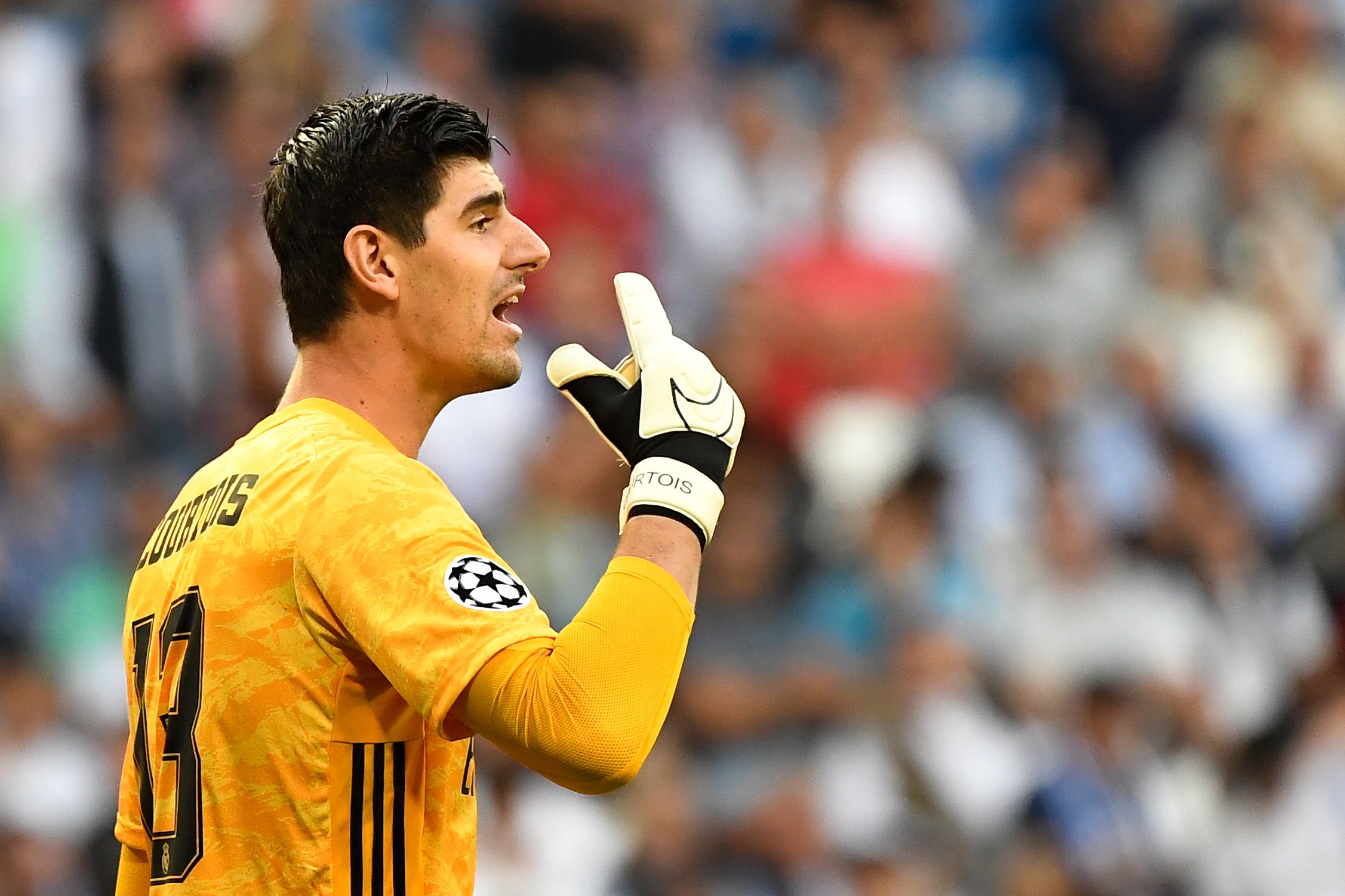 El guardameta del Real Madrid, Thibaut Courtois, se expresó después de empate contra el Betis. (Foto Prensa Libre: AFP)