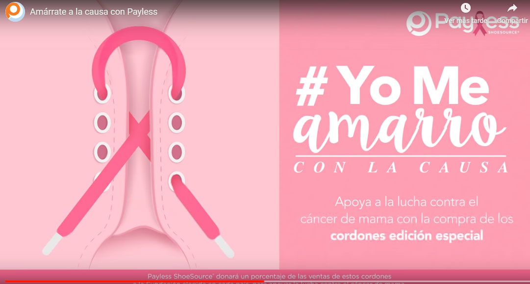 La campaña #YoMeAmarroConLaCausa Payless recauda fondos para la lucha contra el cáncer. Foto Prensa Libre: Cortesía