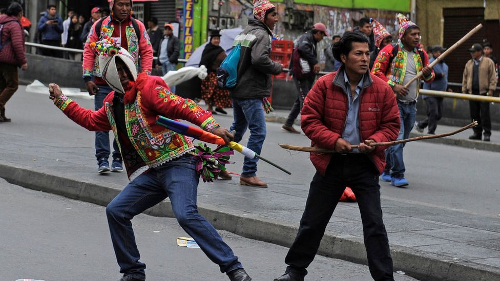 La protesta en Bolivia se ha radicalizado estas últimas semanas. Foto: Getty Images