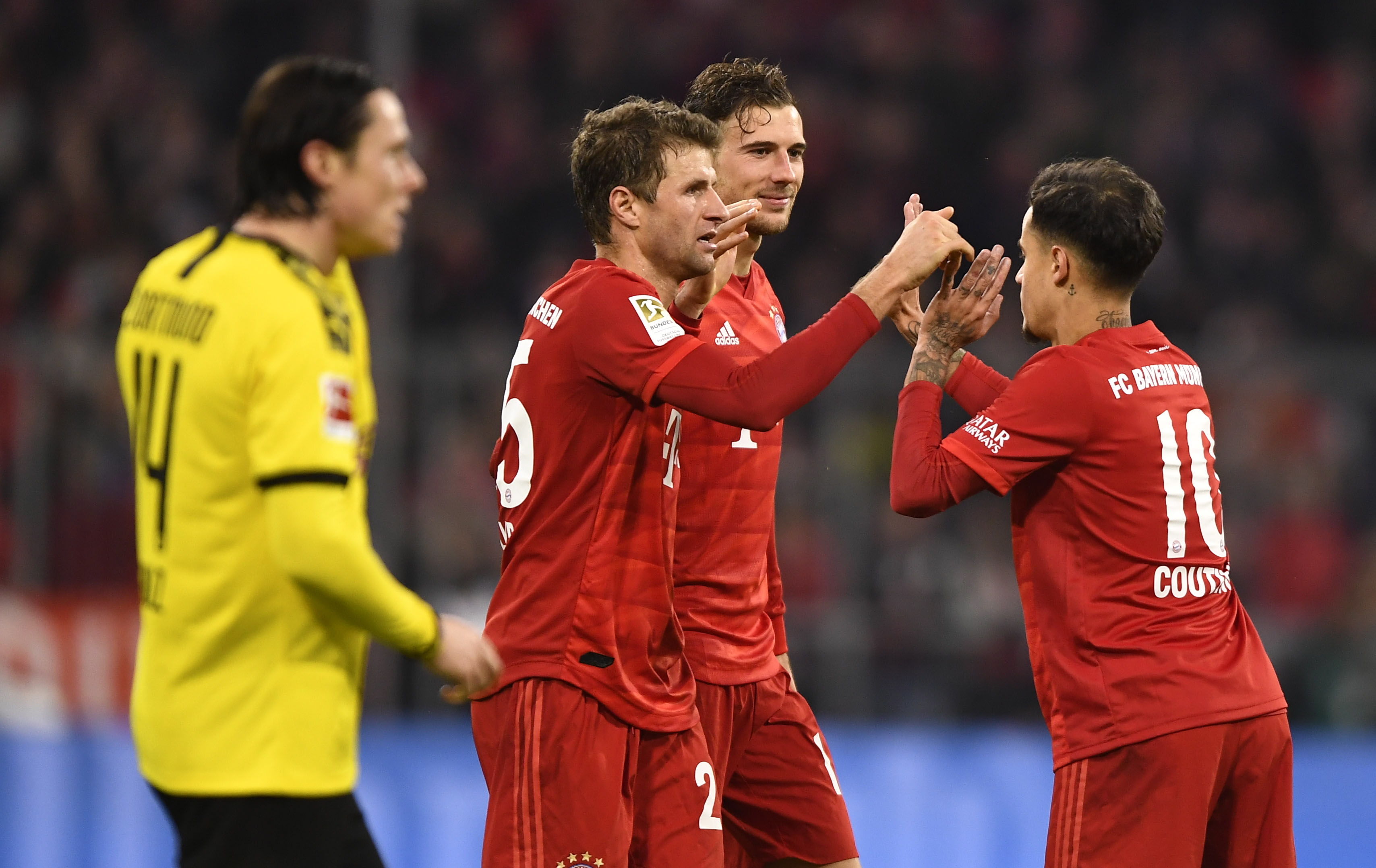Los jugadores del Bayern volvieron a celebrar. (Foto Prensa Libre: EFE)