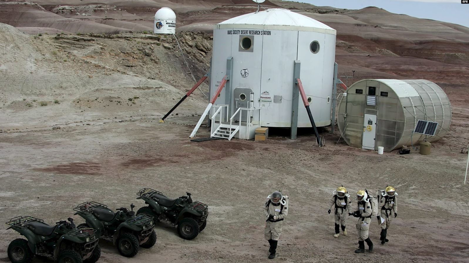 Muchos proyectos científicos hacen pruebas ya en tierra para colonizar Marte. (Foto: EFE)