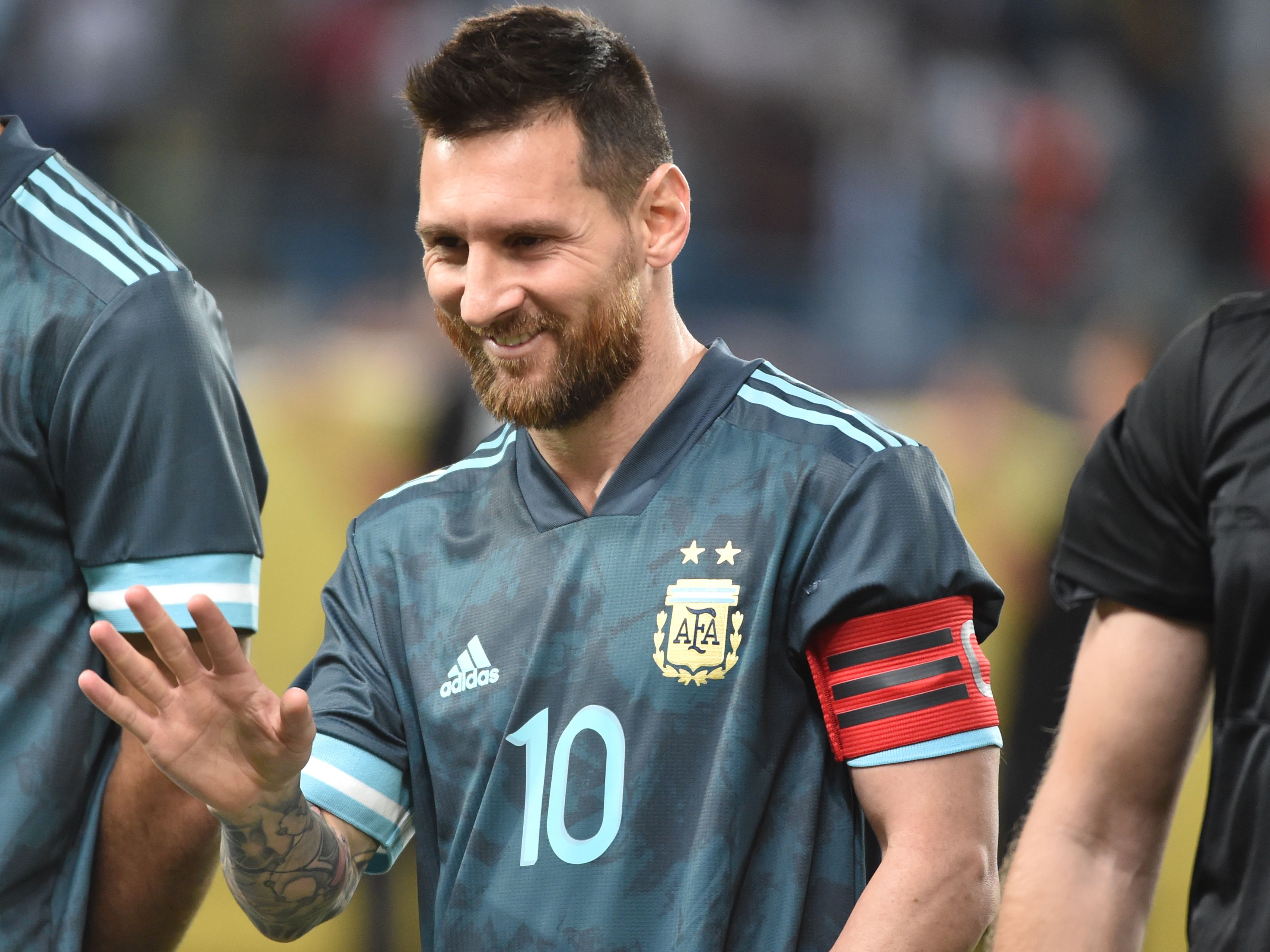 Lionel Messi durante el partido ante Brasil este 15 de noviembre de 2019. (Foto Prensa Libre: AFP).