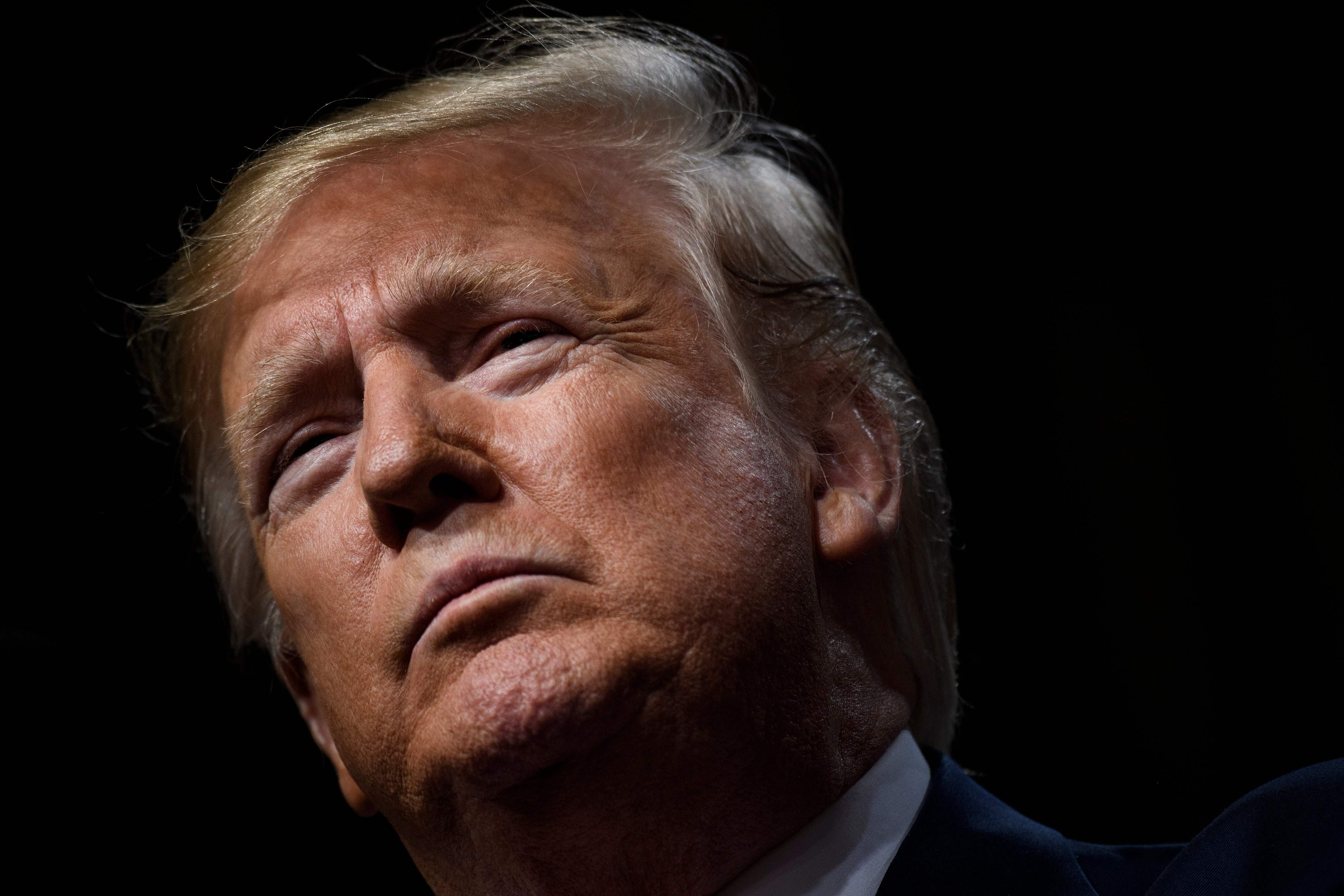 Donald Trump, presidente de Estados Unidos, dio un discurso ante el Club Económico de Nueva York el 12 de noviembre. (Foto Prensa Libre: AFP)