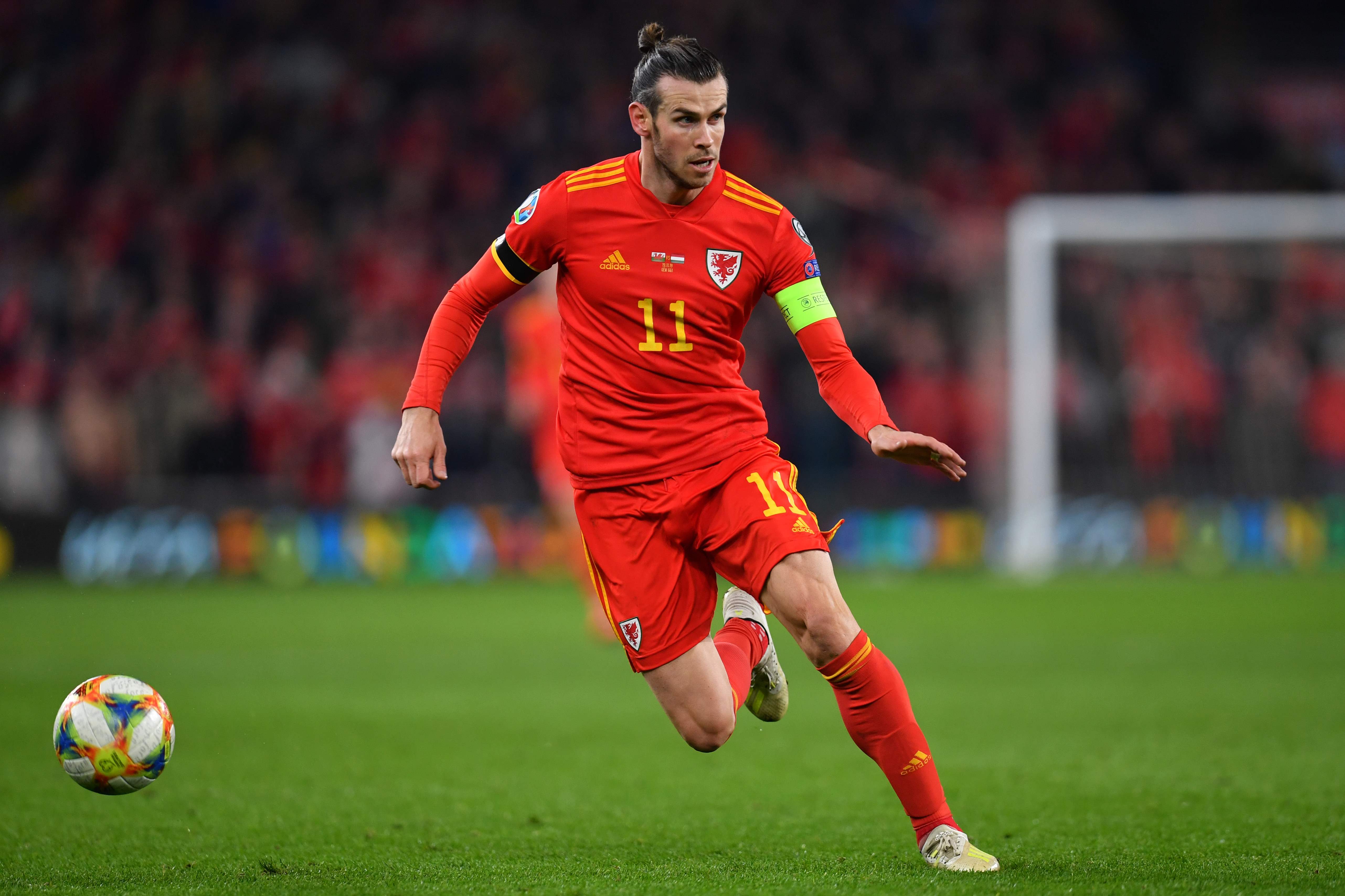 Gareth Bale durante el partido contra Hungría el 19 de noviembre de 2019. (Foto Prensa Libre: AFP).