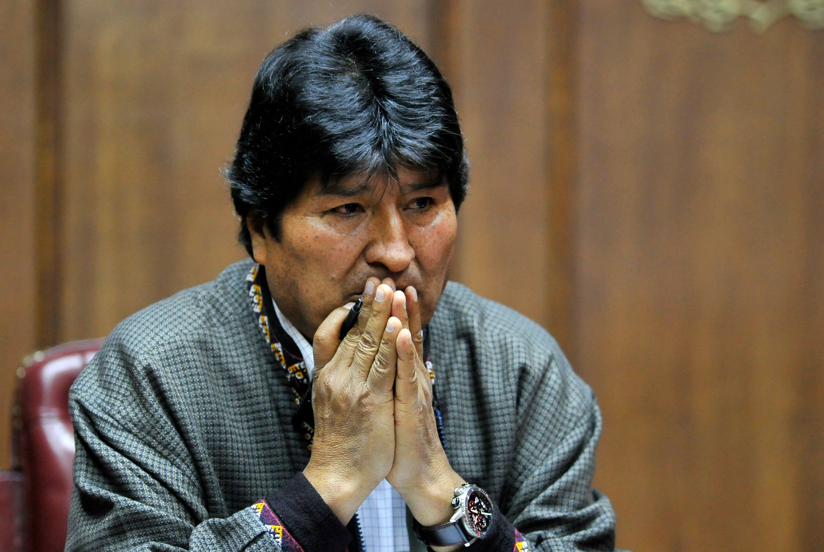 Evo Morales, expresidente boliviano exiliado en México. (Foto Prensa Libre: AFP)