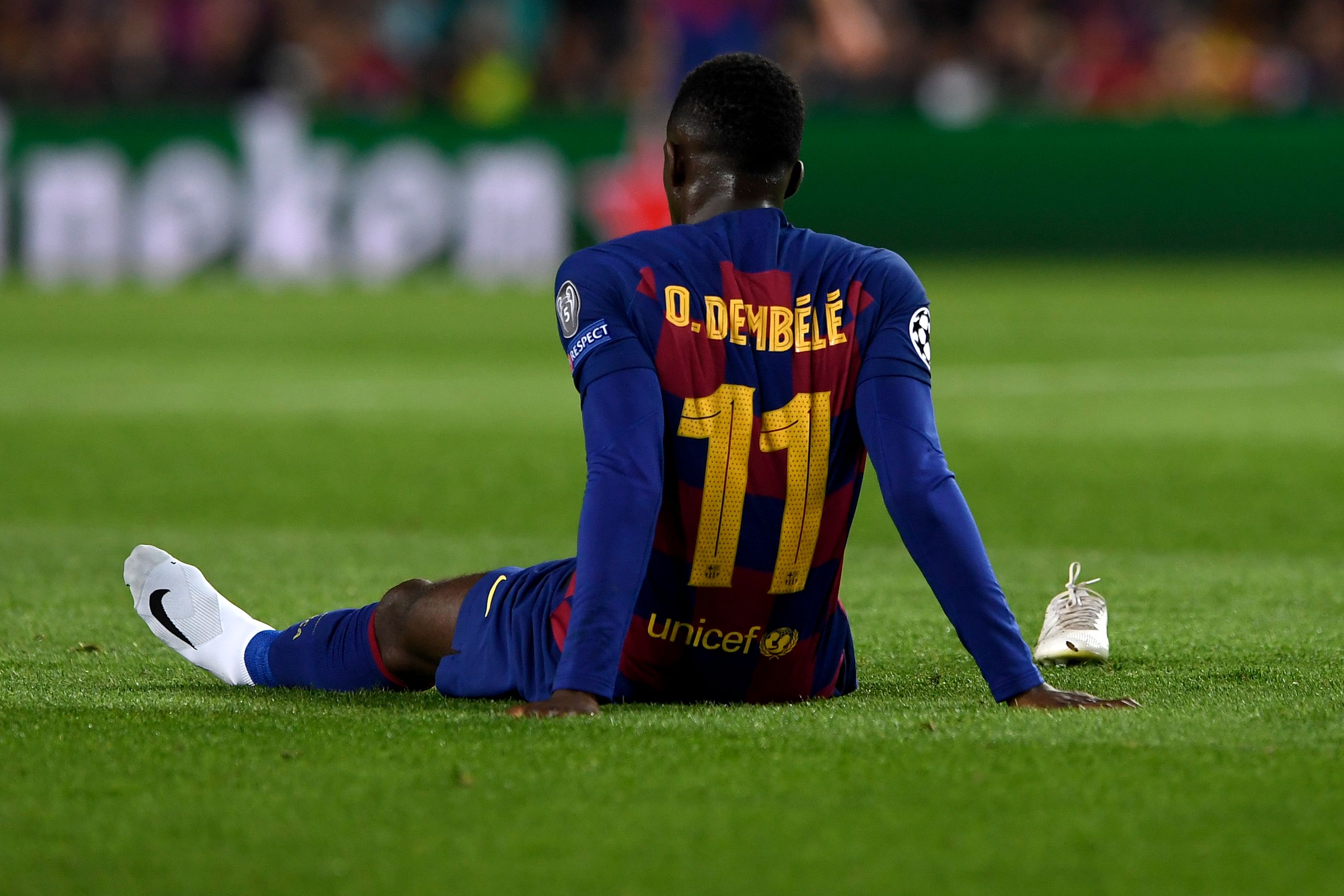 El delantero francés Ousmane Dembélé ha tenido una mala temporada llena de lesiones. (Foto Prensa Libre: AFP)
