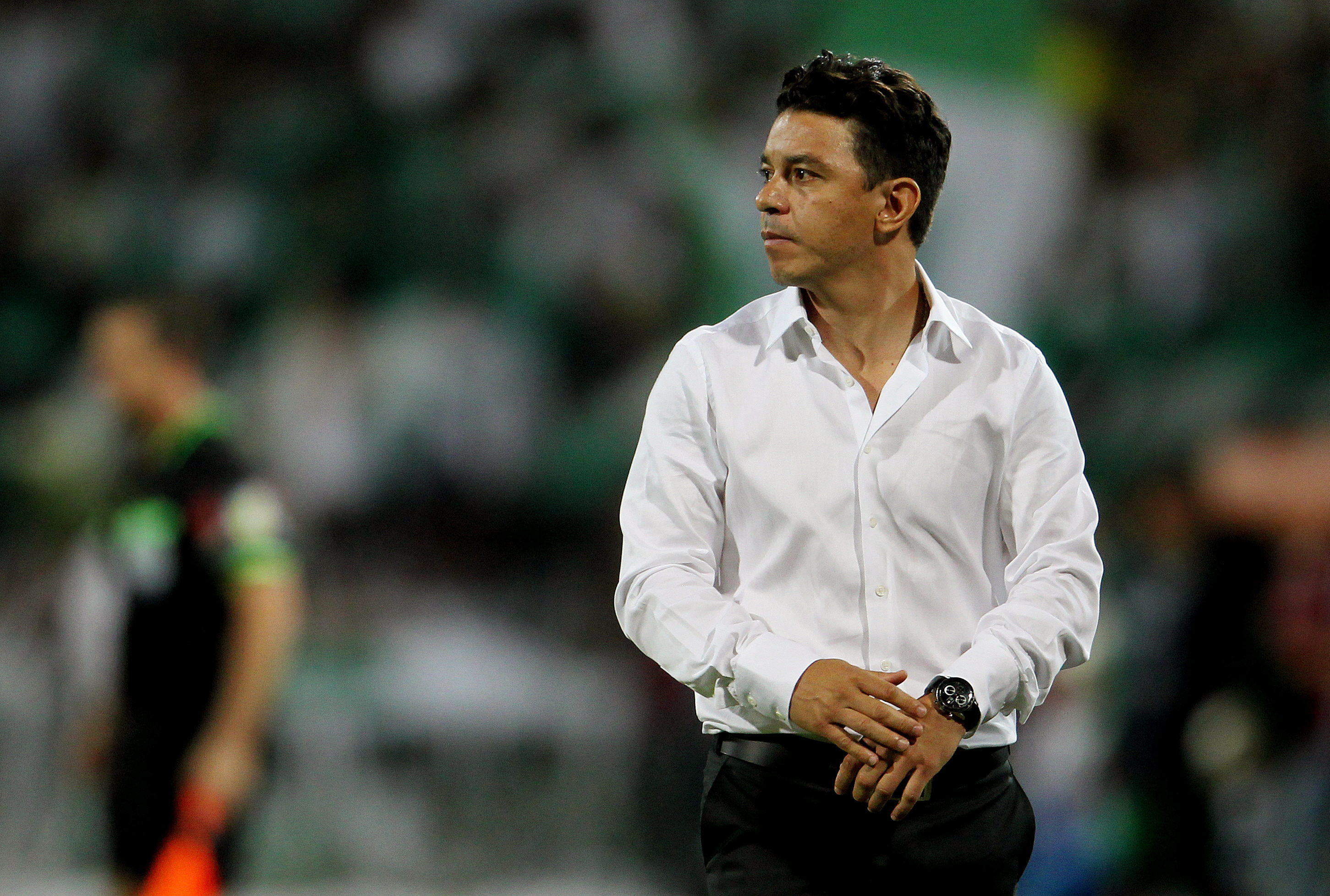 El entrenador de River Plate Marcelo Gallardo podría dar un salto en su carrera y llegar al Barcelona. (Foto Prensa Libre: EFE)