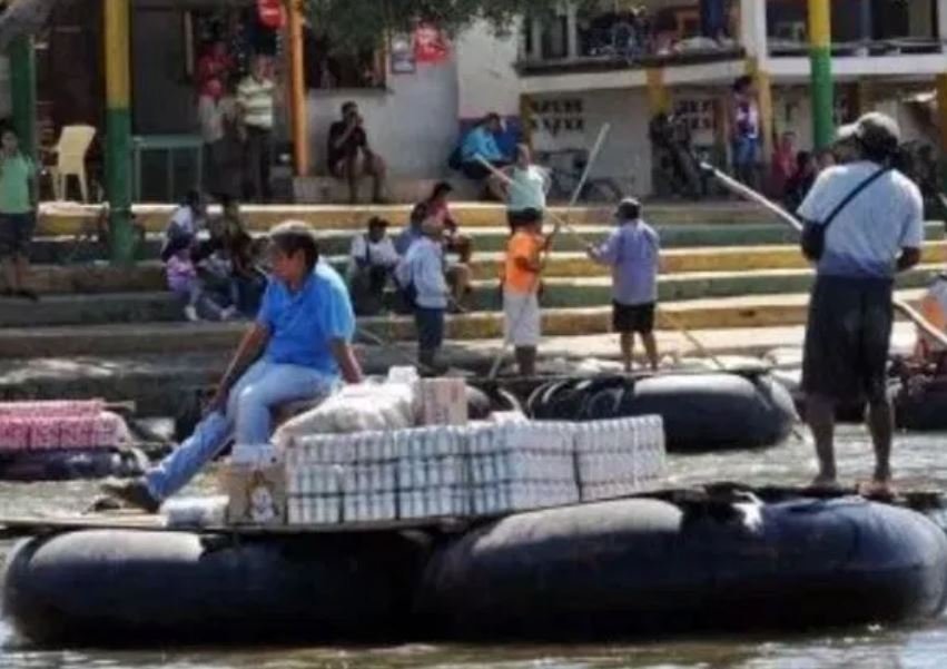 El río Suchiate es paso para los productos de contrabando. (Foto Prensa Libre: Hemeroteca PL) 