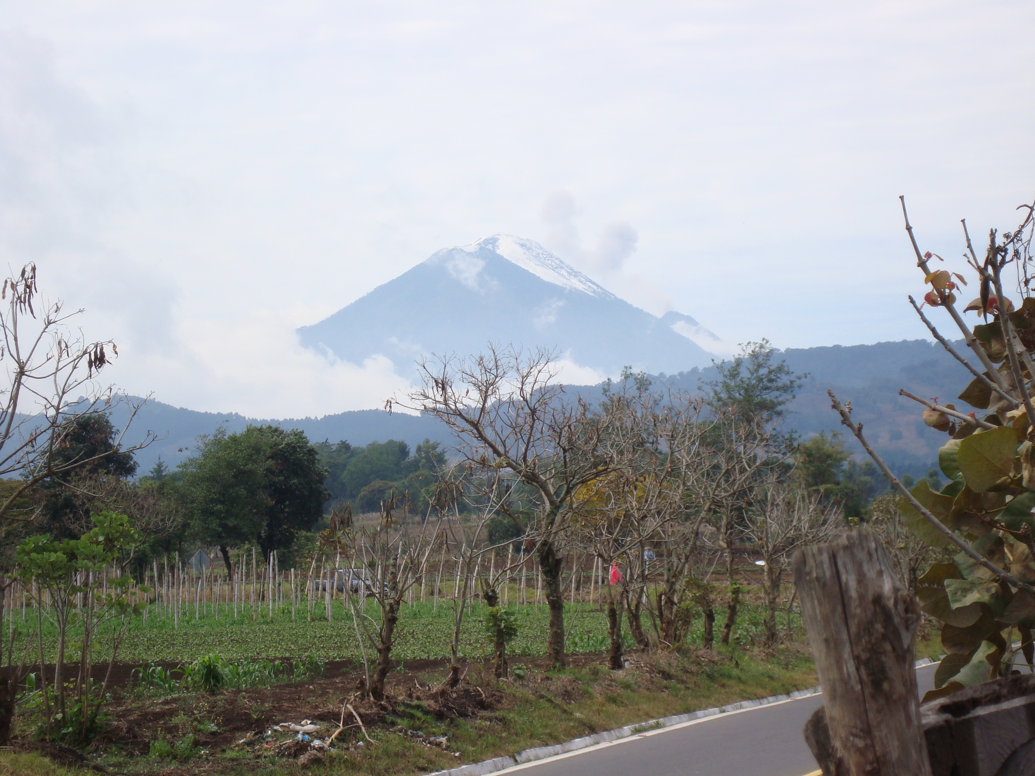 El volcán Acatenango es uno de los preferidos por los turistas, aunque durante el fin de año el clima en la cima es adverso. (Foto Prensa Libre: César Pérez)