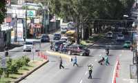 Múltiples problemas de tráfico se generan en el paso por San Lucas Sacatepéquez por lo cual el CIV piensa construir un viaducto. (Foto Prensa Libre: Hemeroteca PL)