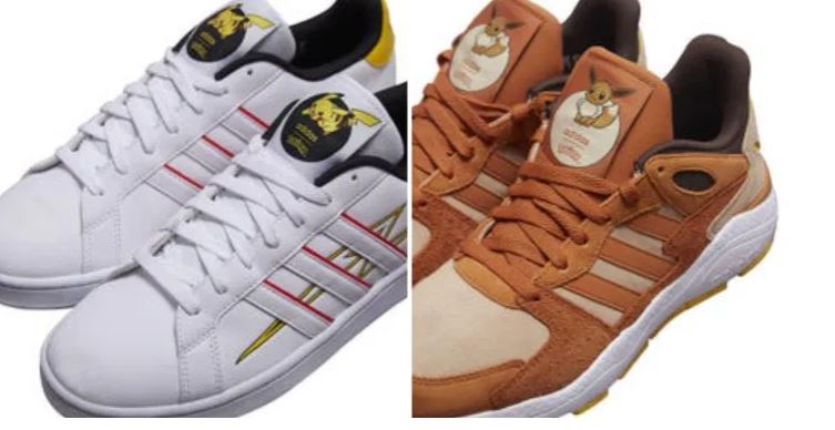 Diseños de los tenis con diseños de Pokémon. (Foto Prensa Libre: tomada de Pokémon News Center)