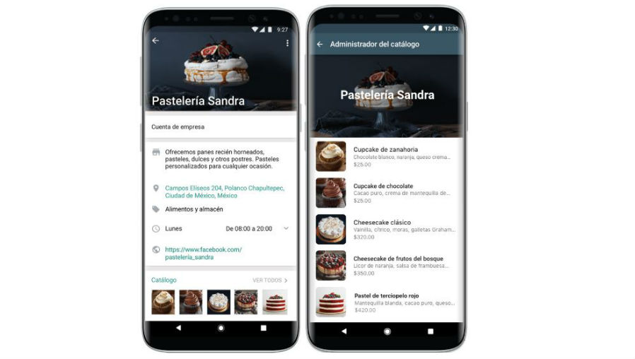 WhatsApp Business promueve los catálogos para pequeñas empresas. (Foto Prensa Libre: WhatsApp)