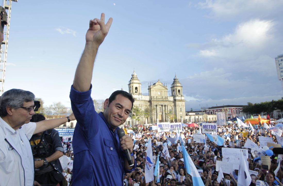 Jimmy Morales ganó la Presidencia en 2015 como abanderado de FCN-Nación. (Foto Prensa Libre: Hemeroteca PL)