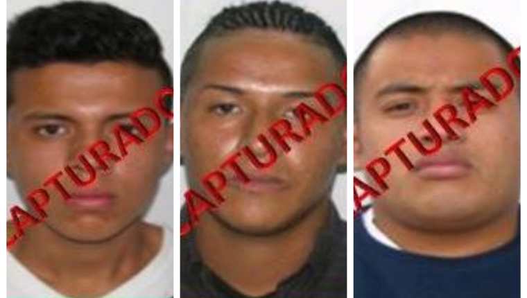 Luis Antonio Sierra Arévalo, Cristian Alexander Barrios Mauricio y Elder Vicente Chamalé, sentenciados. (Foto Prensa Libre: Hemeroteca PL)