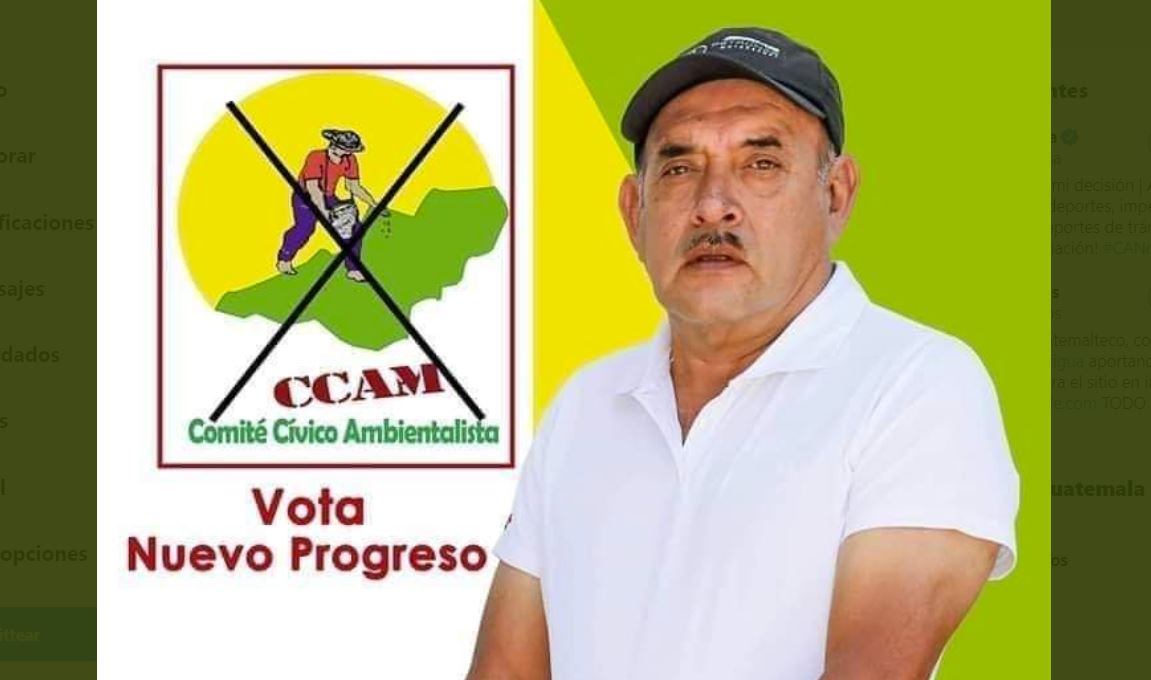 Salvador Castillo ganó las elecciones con el Comité Cívico Ambientalista. (Foto Prensa Libre: Cortesía)