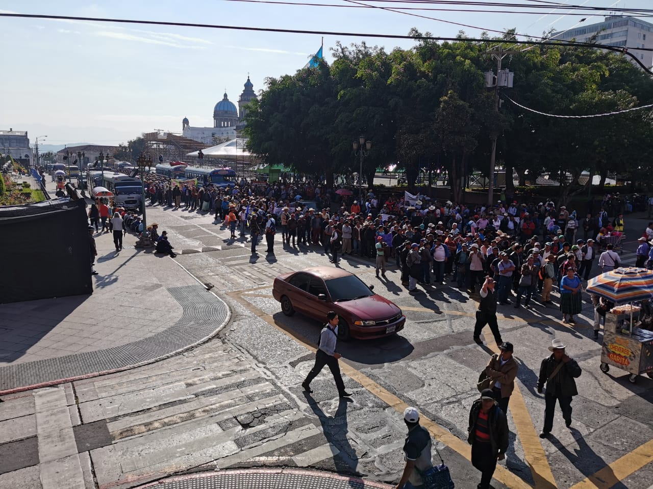 La marcha comenzó en la Plaza de la Constitución. (Foto Prensa Libre: María René Gaytán).