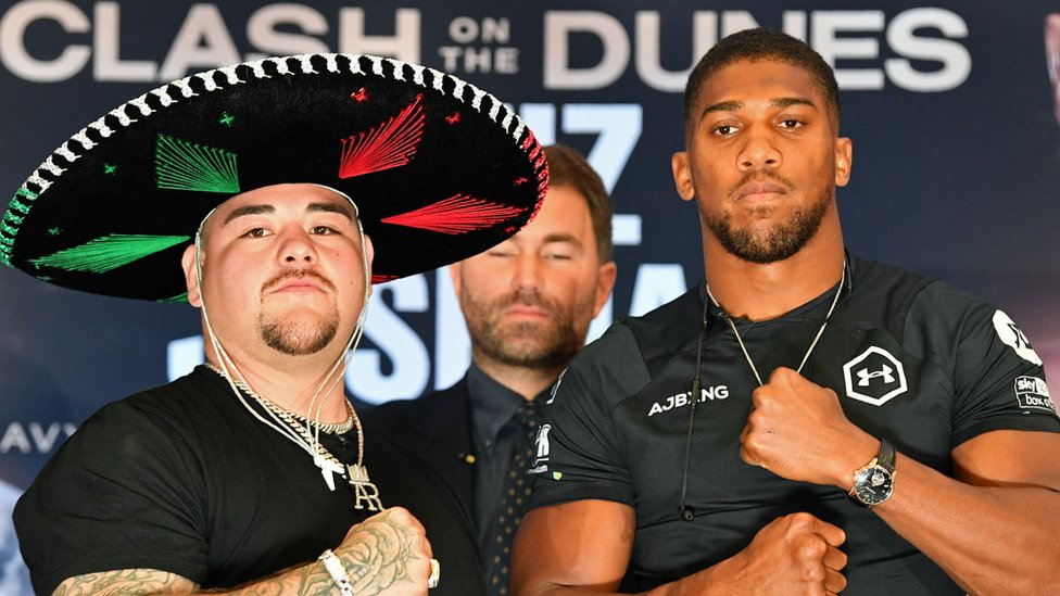 La pelea Ruiz-Joshua está siendo llamada: el html5-dom-document-internal-entity1-quot-endChoque en las dunashtml5-dom-document-internal-entity1-quot-end. (Foto: Getty Images)