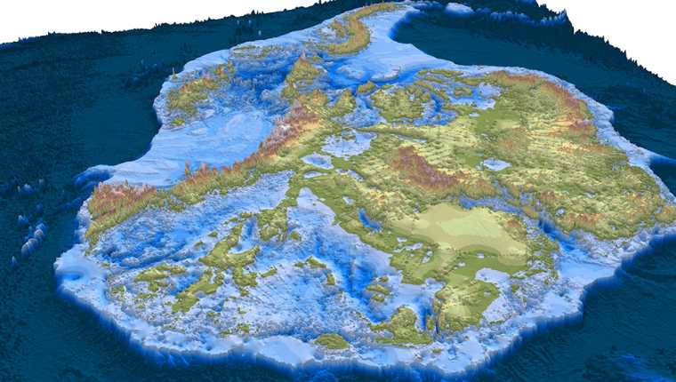 El nuevo mapa es la ilustración más detallada hasta ahora de la Antártica. BEDMACHINE/UCI/BAS