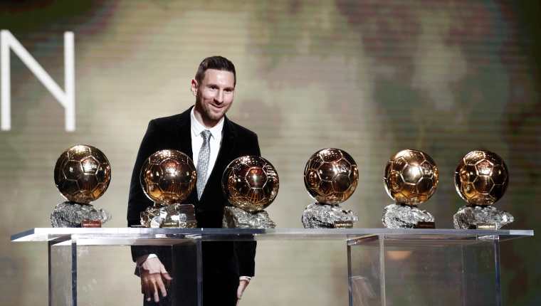 Lionel Messi  conquistó su sexto Balón de Oro. (Foto Prensa Libre: EFE)