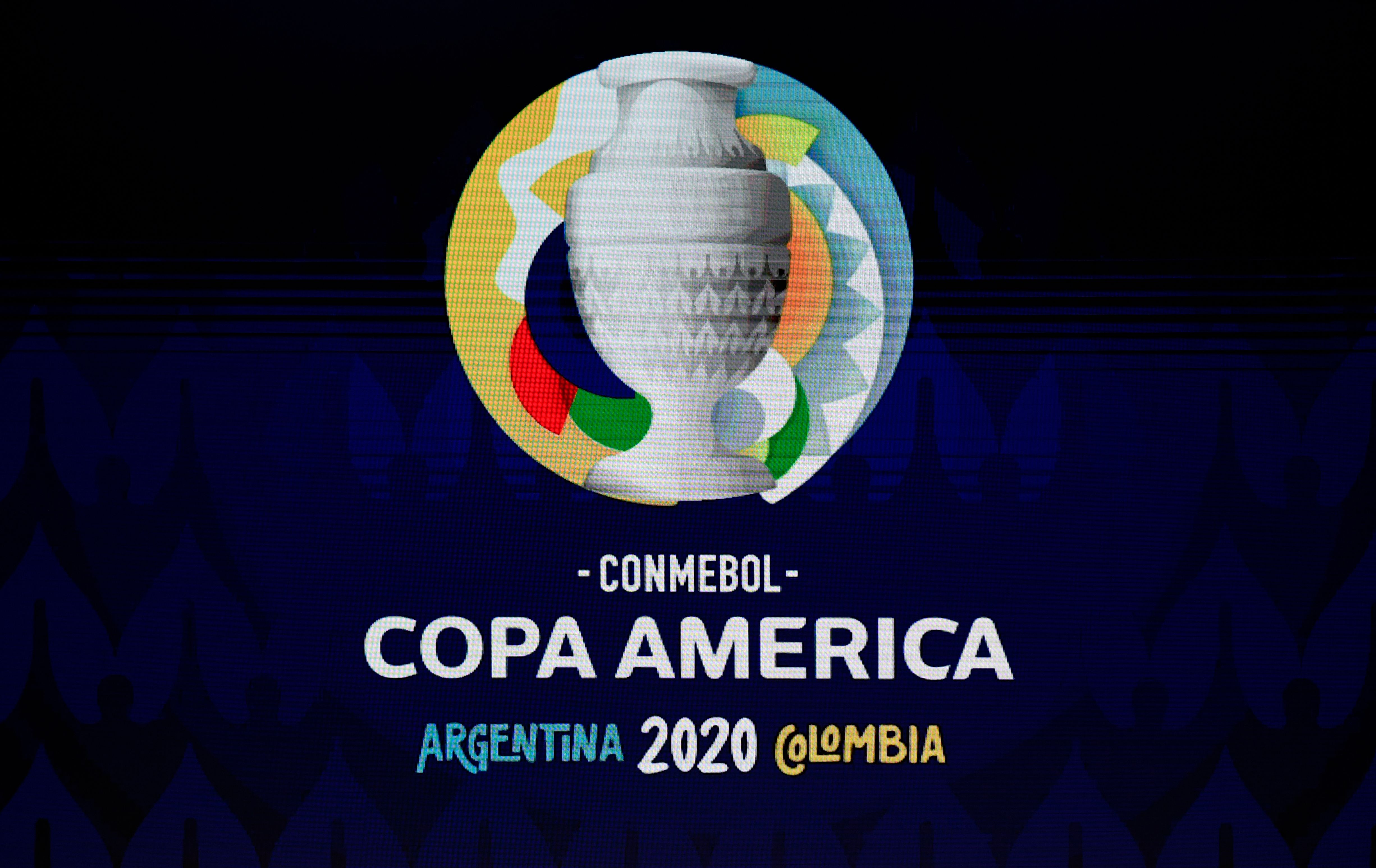 Este es el logo de Copa América 2020. (Foto Prensa Libre: AFP)