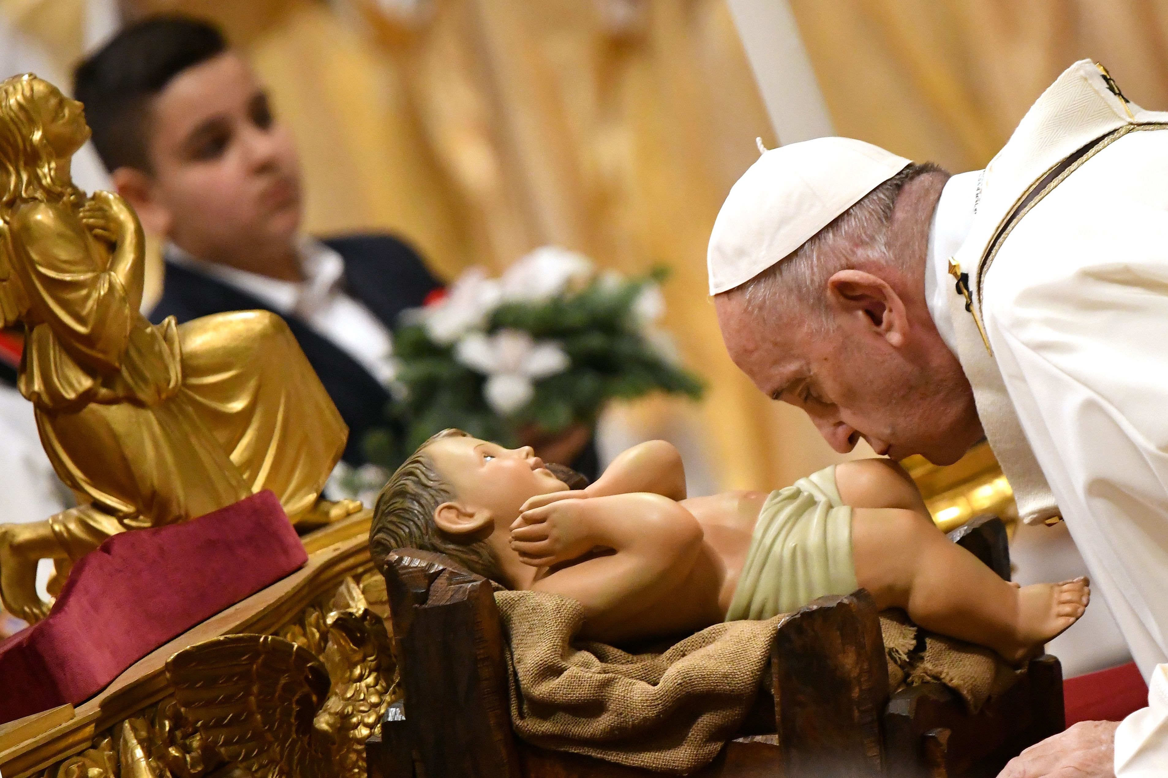 El Papa Francisco envío mensaje de Navidad. (Foto Prensa Libre: AFP)