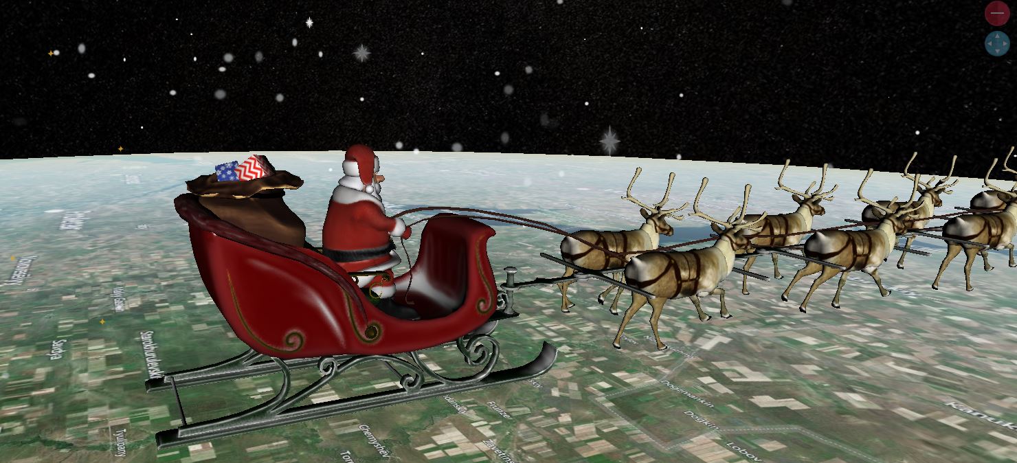 Santa Claus recorre el mundo para entregar regalos en Nochebuena. (Foto Prensa Libre: Captura de pantalla)